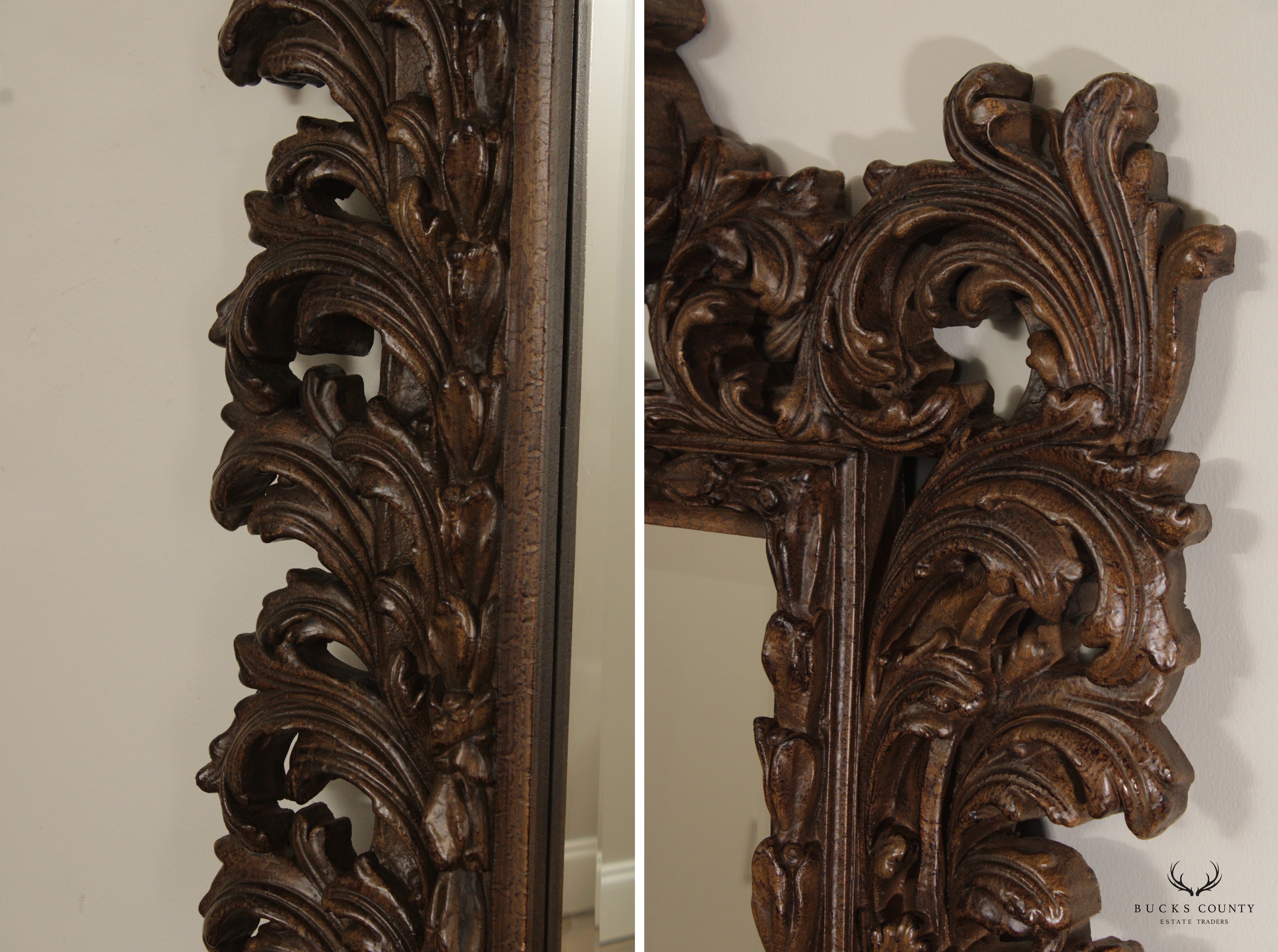 Timeless Reflections Rococo Style Carved Wall Mirror