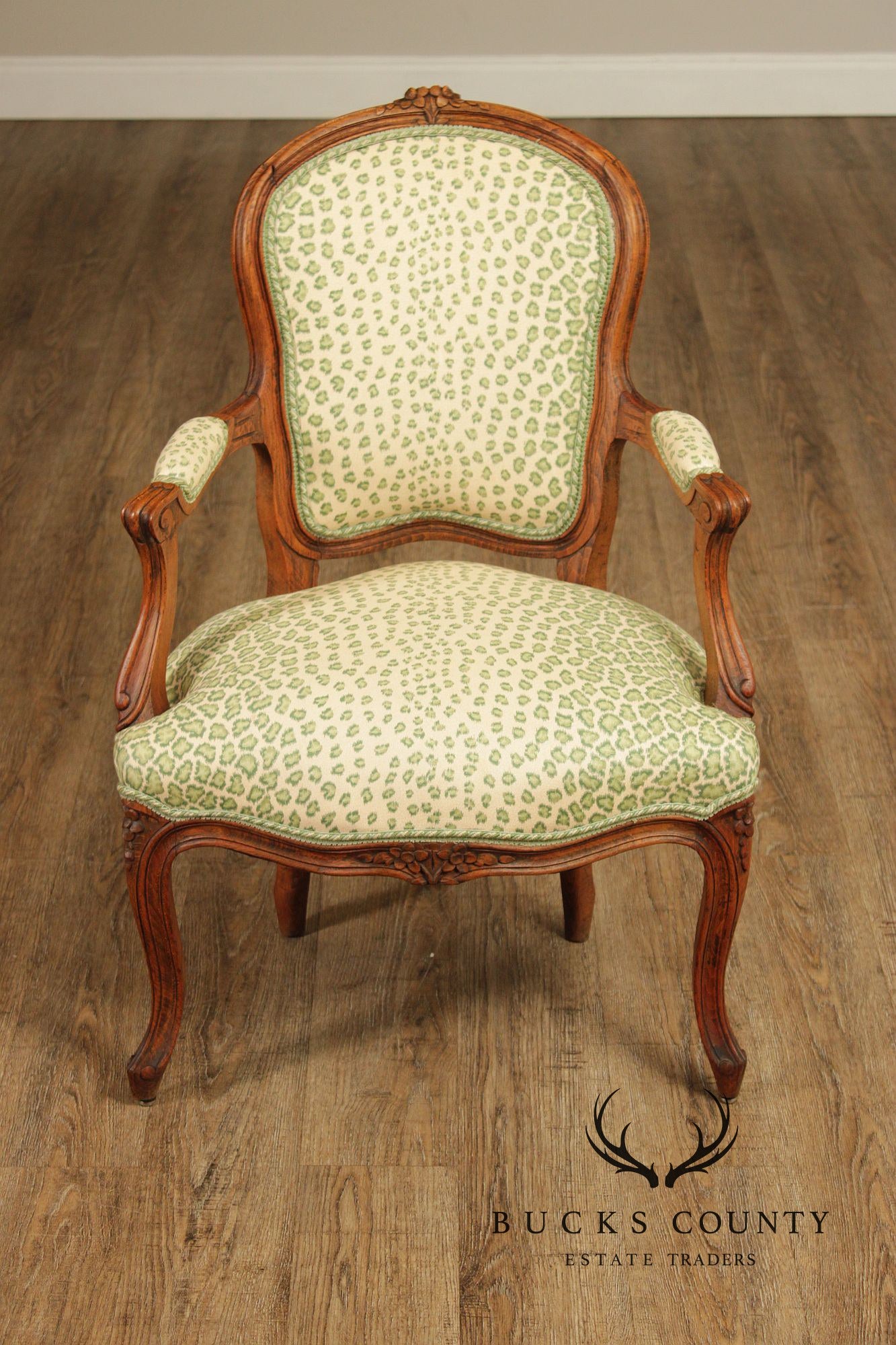 French Louis XV Style Pair of Fauteuil Armchairs