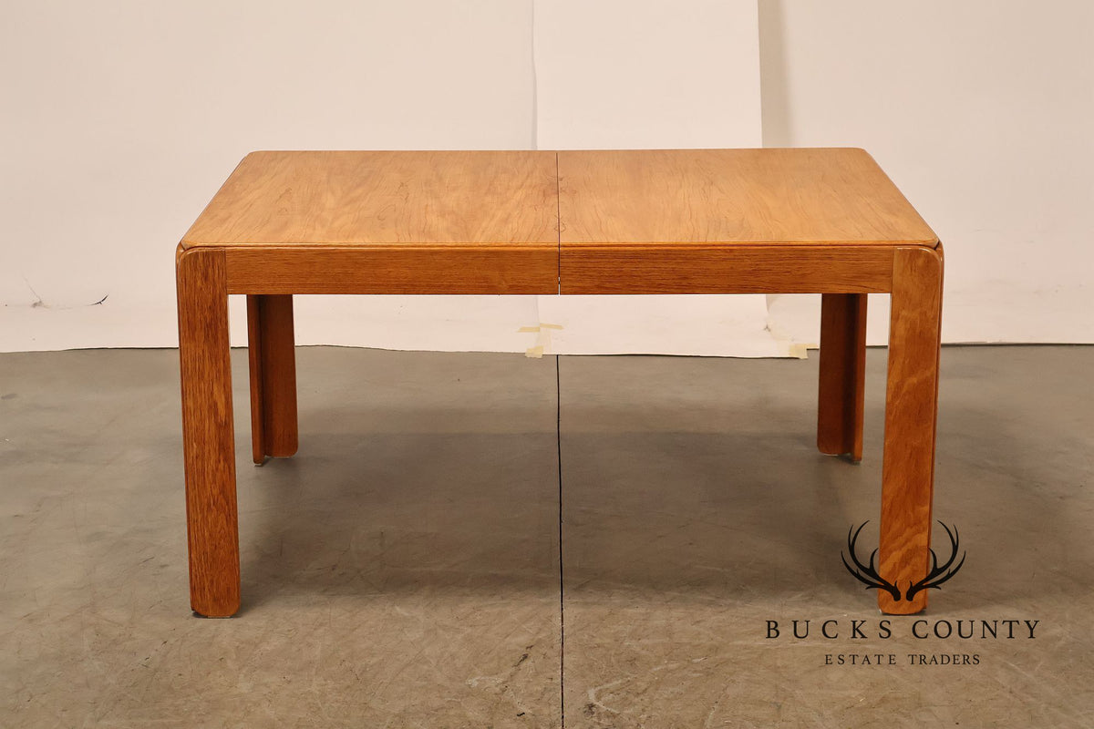 N. Eilersen A/S Danish Modern Teak Extension Dining Table With Two Leaves