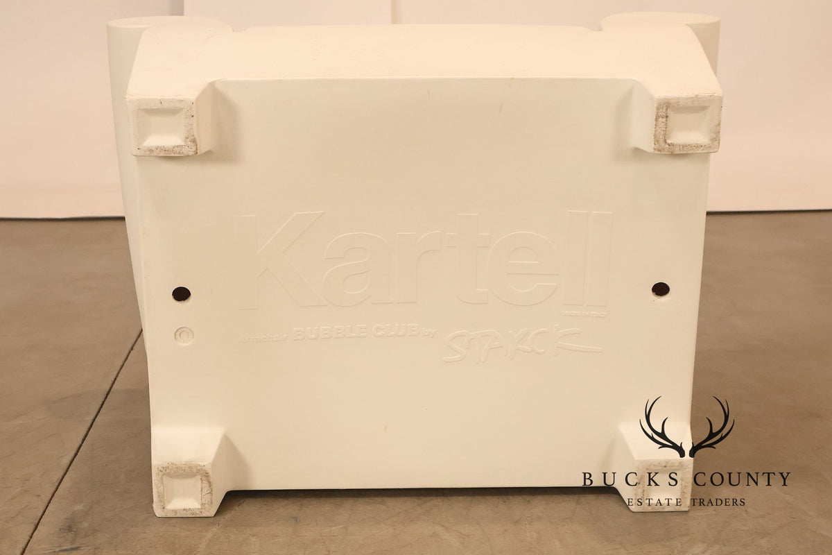 Kartell Philippe Starck Pair Of Bubble Club White Armchairs