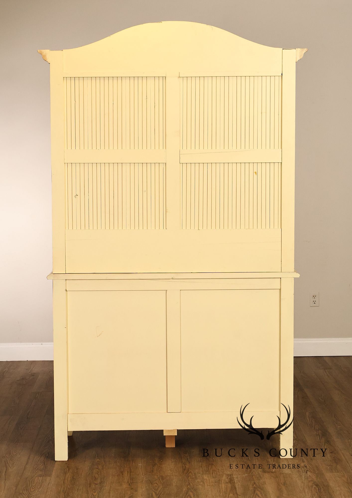 French Country Style Distress Painted China Cabinet