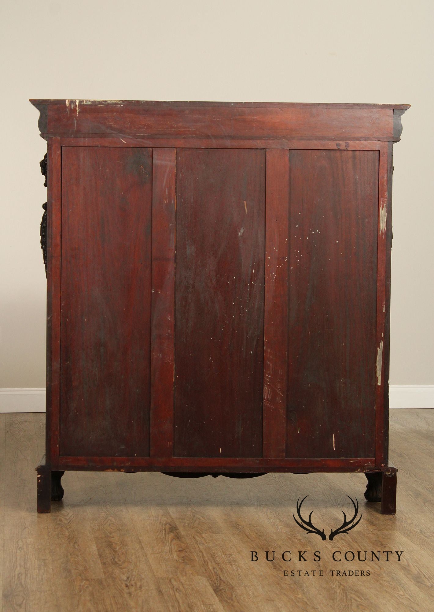 Antique Renaissance Revival Carved Mahogany Bookcase