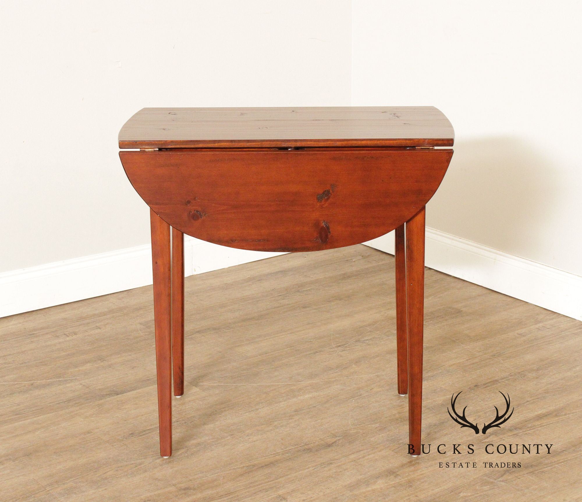 Stephen Von Hohen Custom Crafted Pine Drop Leaf Side Table