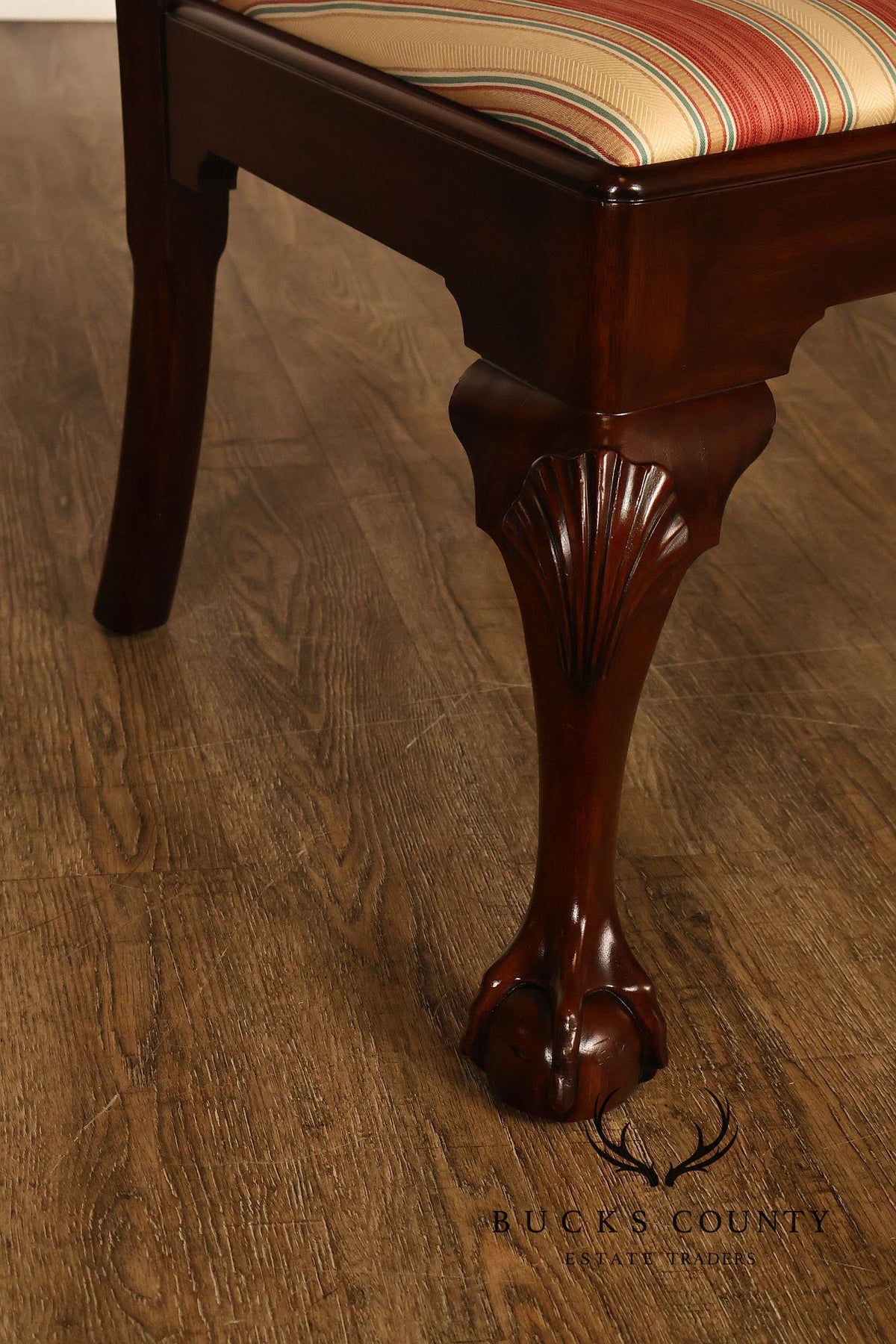 Henkel Harris Set Of Eight Chippendale Mahogany Dining Chairs