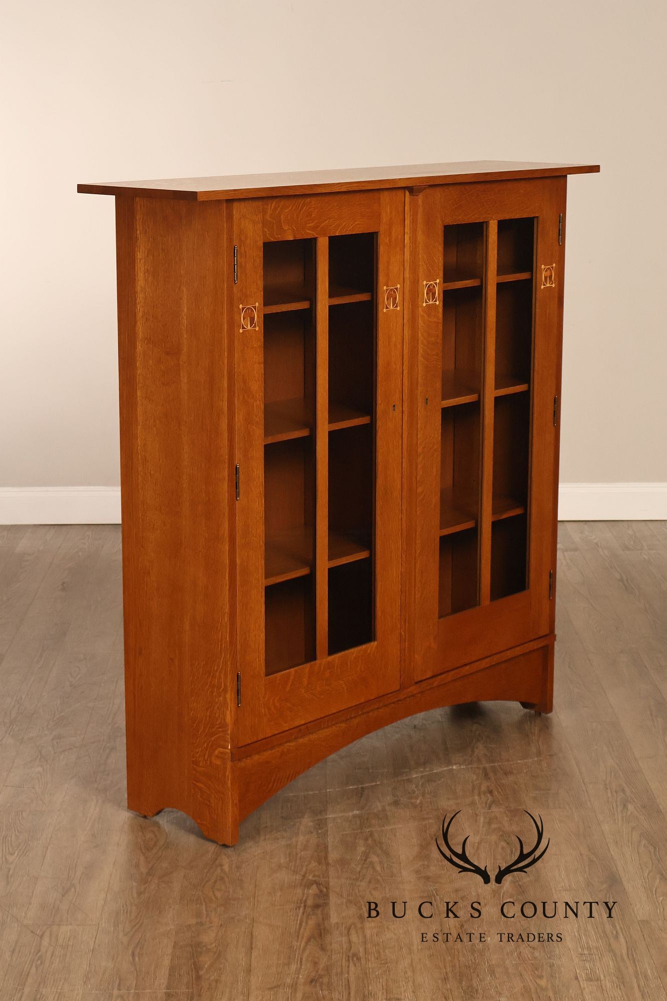 Stickley Harvey Ellis Mission Oak Inlay Bookcase