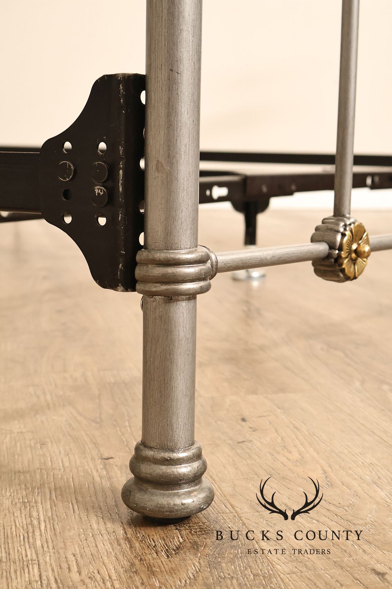 Contemporary Iron And Brass King Size Metal Bed Frame