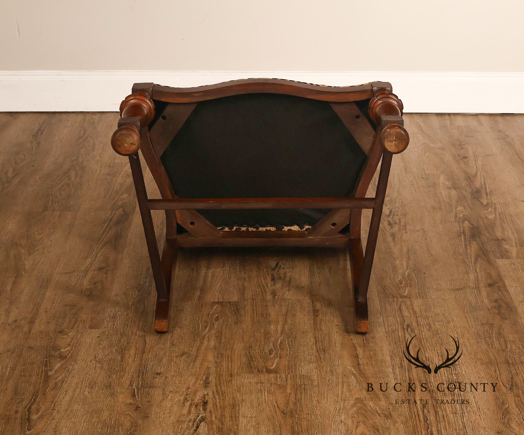 1930's Vintage Walnut Vanity Bench