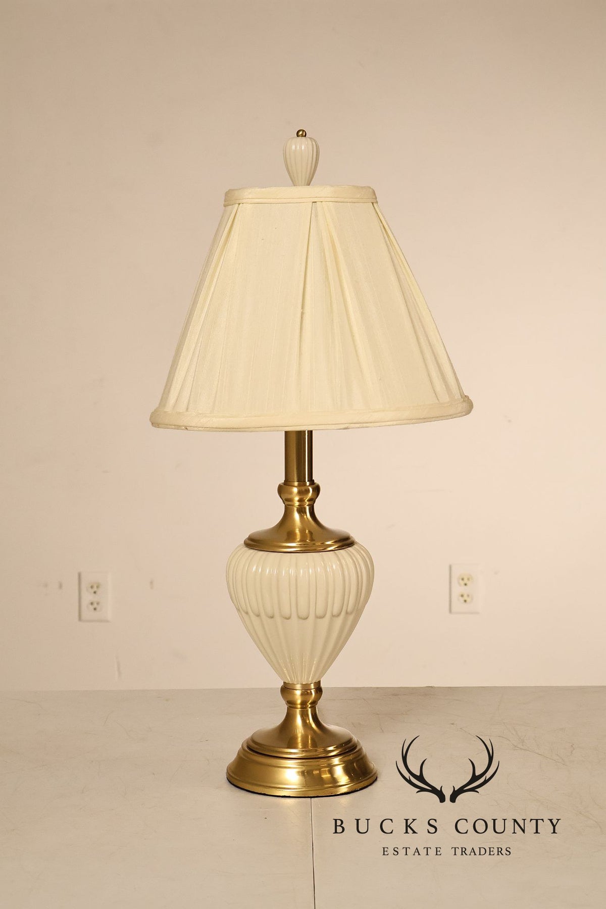 Quoizel Lenox Porcelain and Brass Urn Form Table Lamp