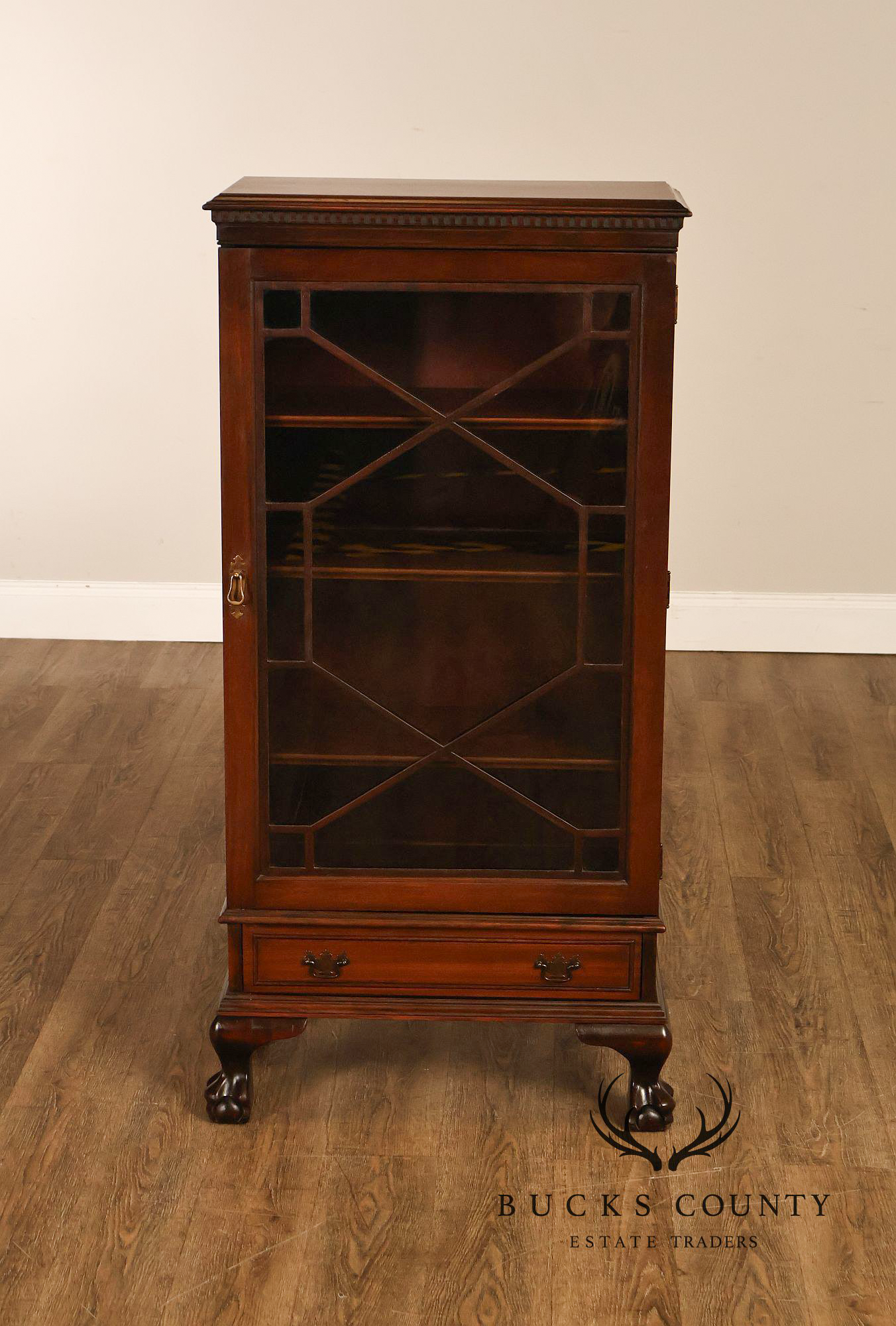 1940's Chippendale Style Mahogany Single Door By Wasmuth-Goodrich