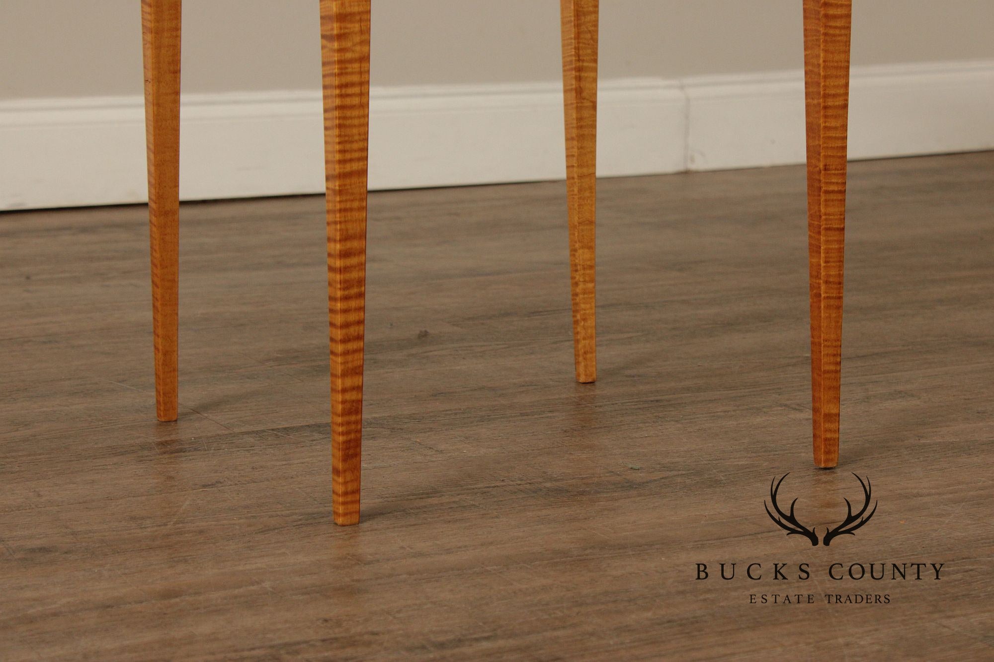 Shaker Style Pair of Tiger Maple Side Tables