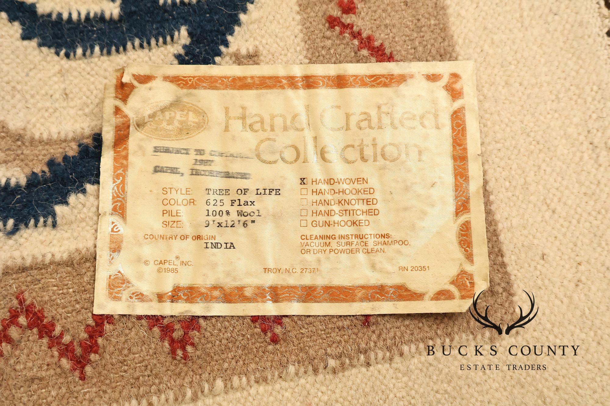 Capel Folk Art Style Tree of Life Area Rug