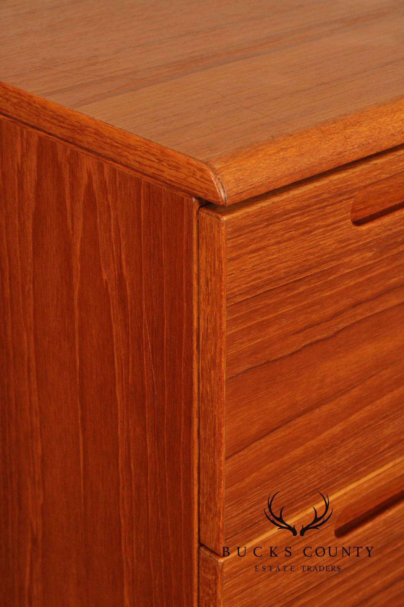 Danish Modern Teak Tall Chest of Drawers