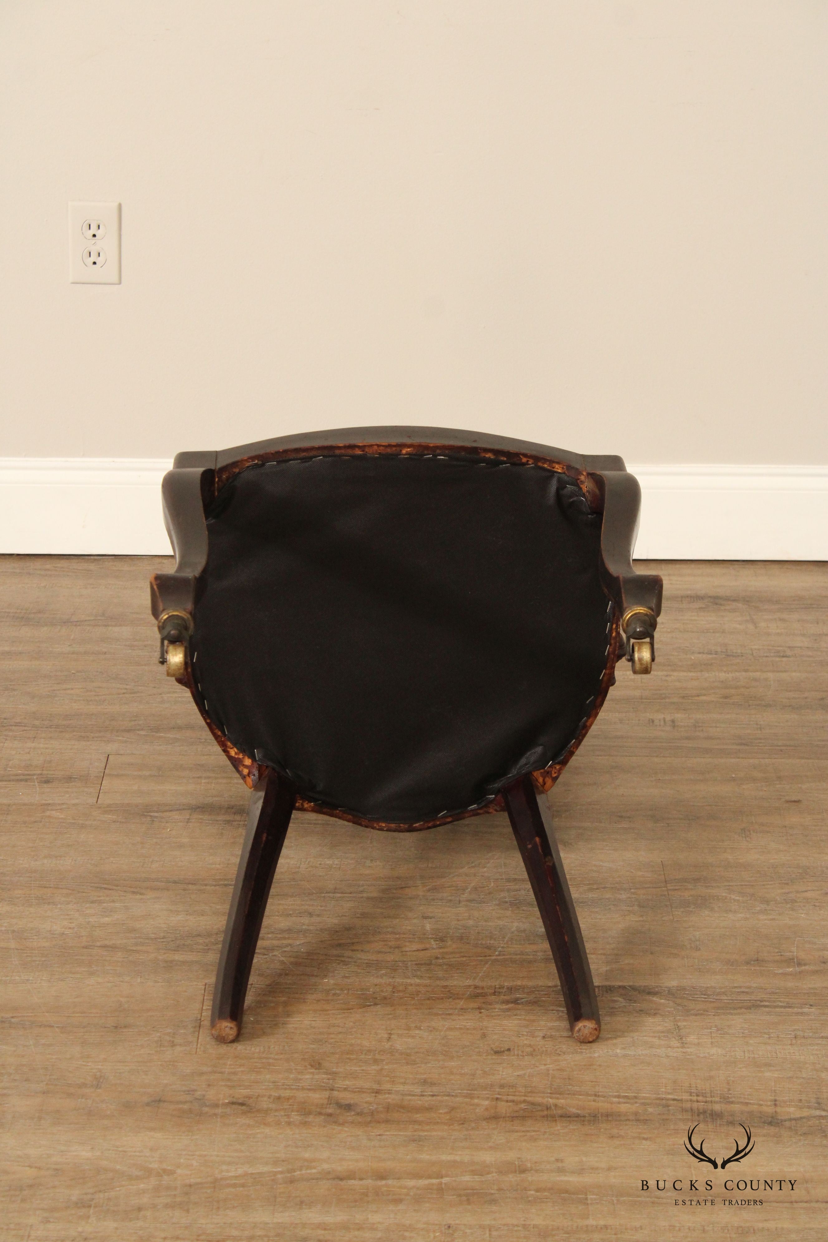 Hunzinger Antique Carved Mahogany 'Lollipop' Side Chair