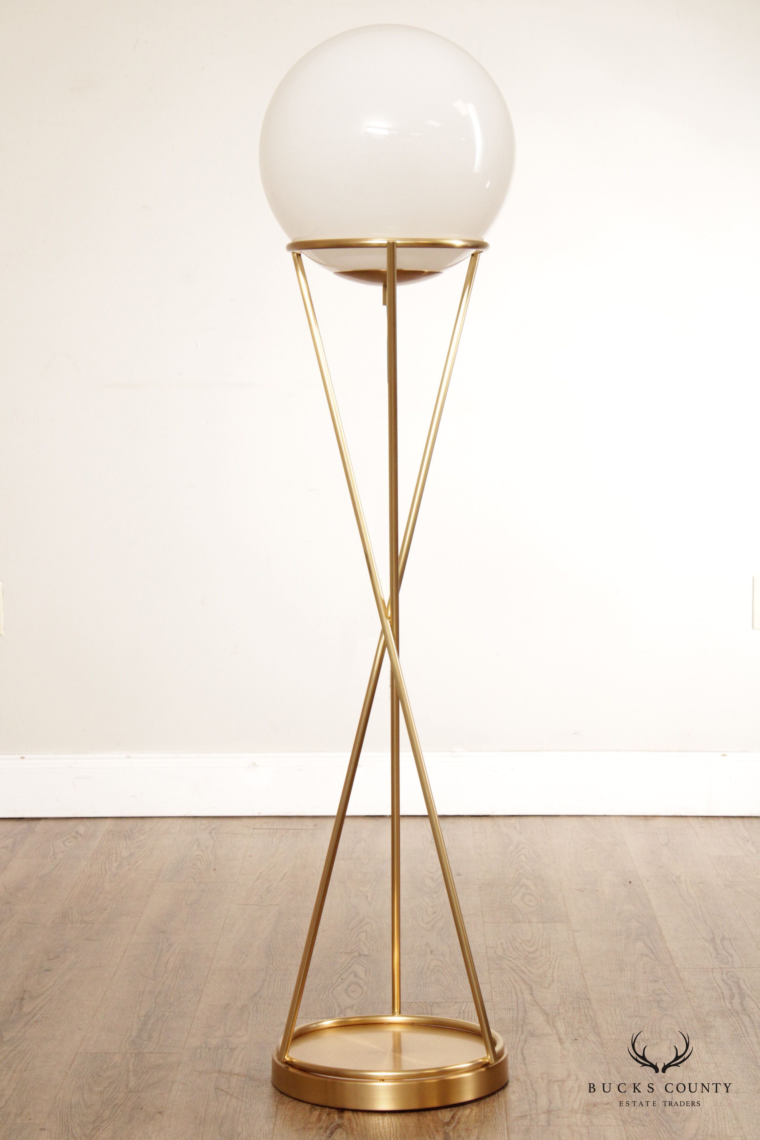 CB2 Minimalist Style 'Solis' Globe Floor Lamp