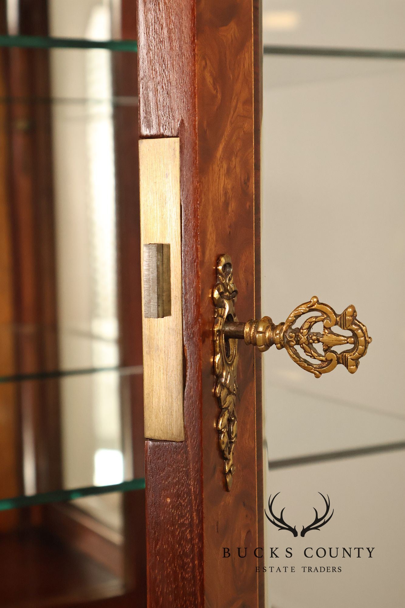 French Belle Époque Art Nouveau Burled Walnut Marble Top Sideboard With Display Cabinets