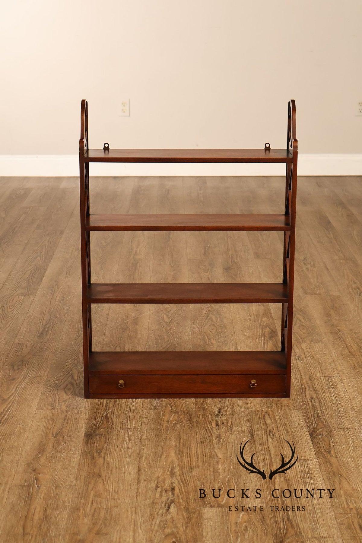 Kittinger Williamsburg Adaptation Mahogany Hanging Wall Shelf