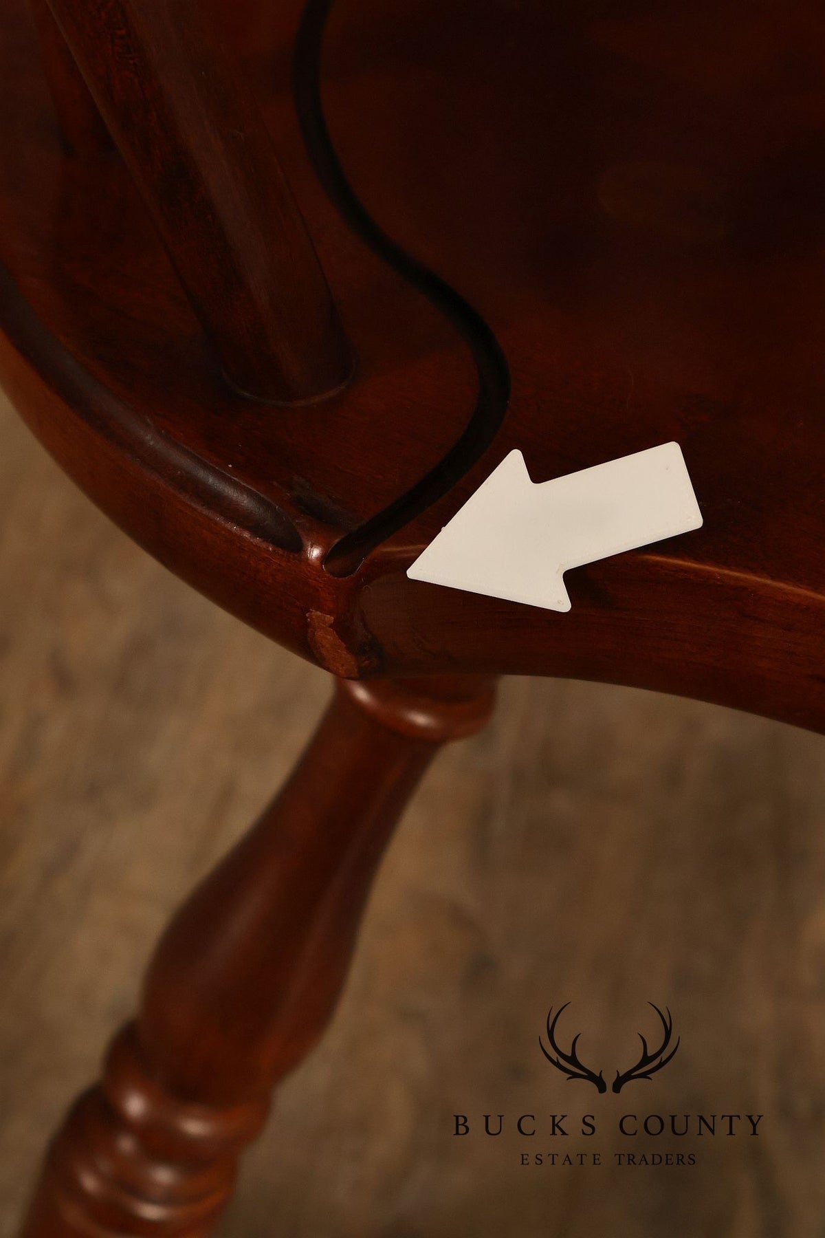Frederick Duckloe & Bros Pair of Cherry Windsor Side Chairs