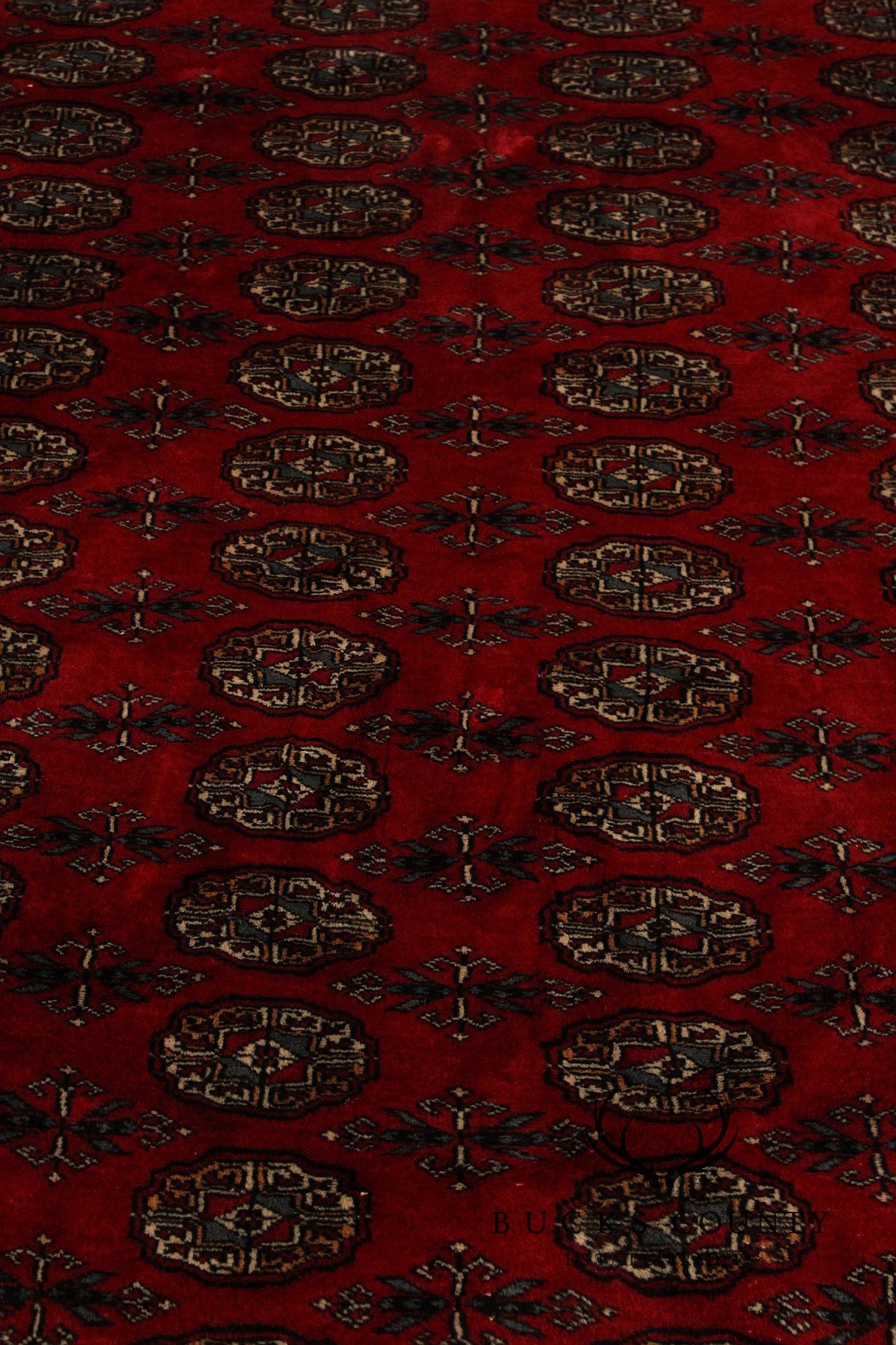 Persian Bokhara Style Red Wool Room Size Area Rug