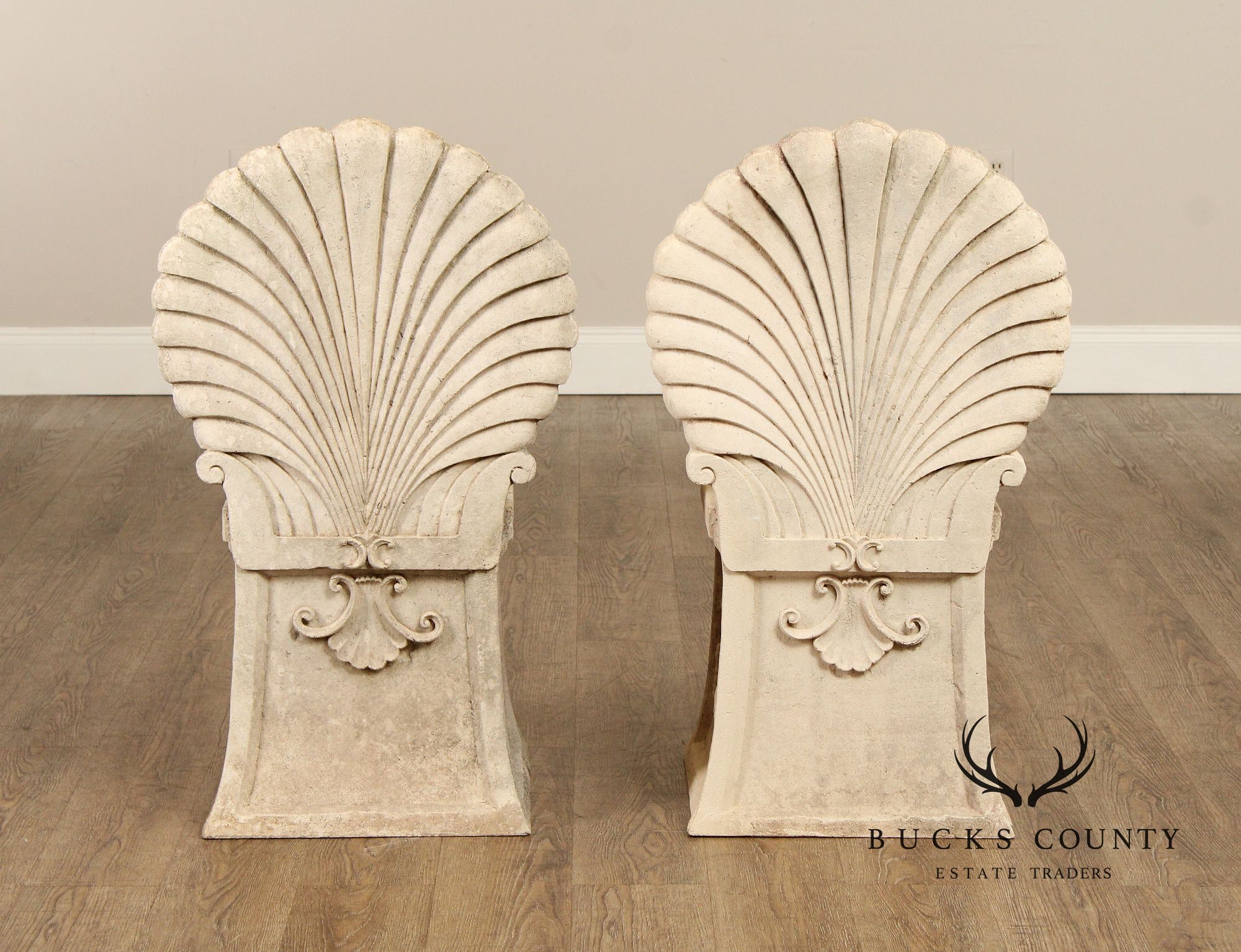 Design Toscano Pair of 'Villa Tivoli' Grotto Chairs