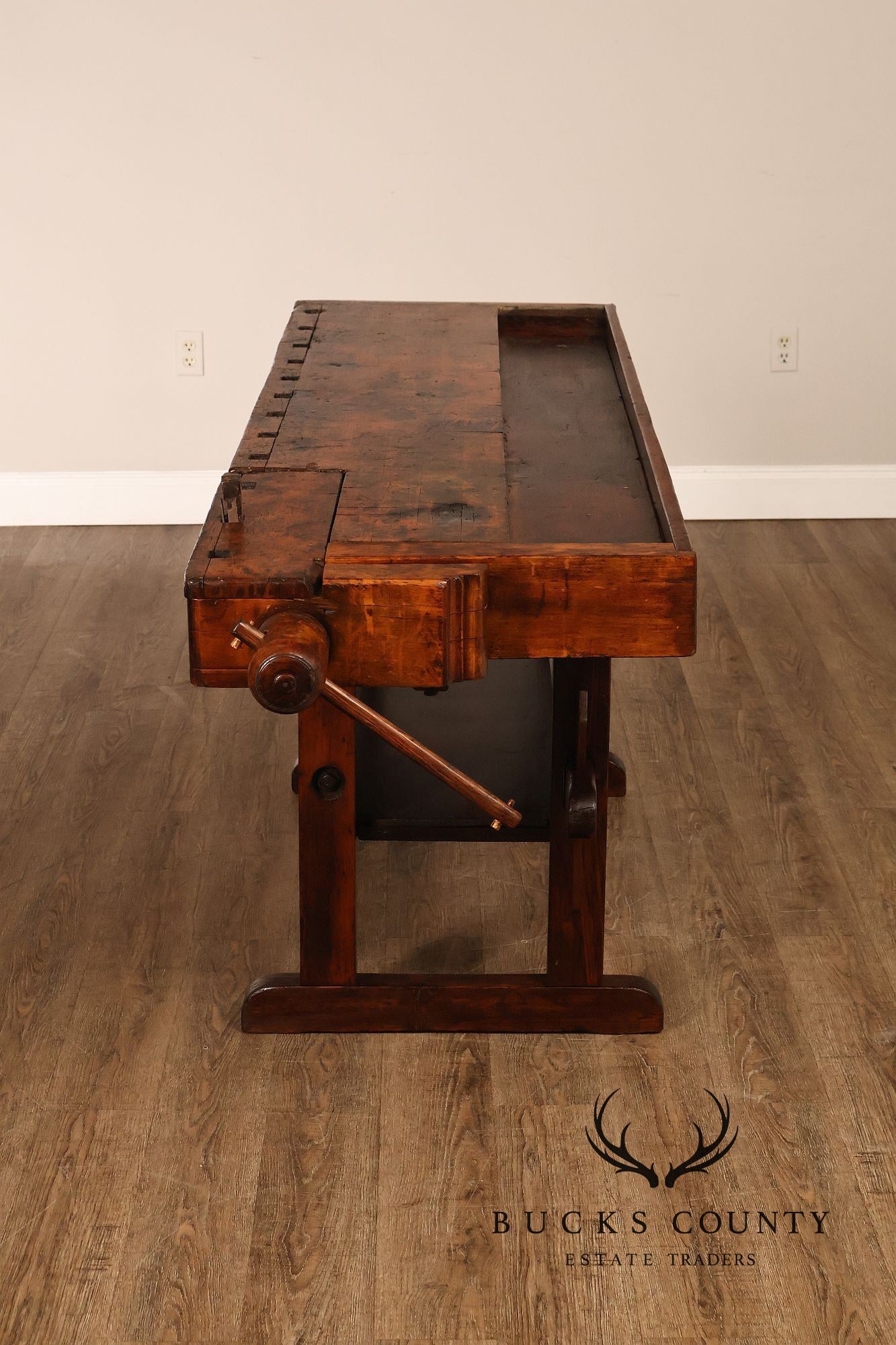 Antique Solid Wood Carpenter’s Workbench