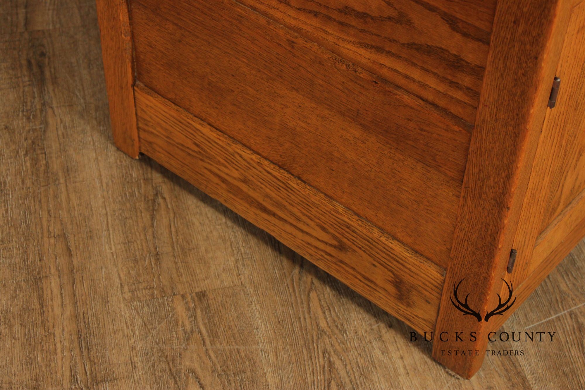 Antique American Hutch With Copper Dry Sink And Pull-Out Cutting Board