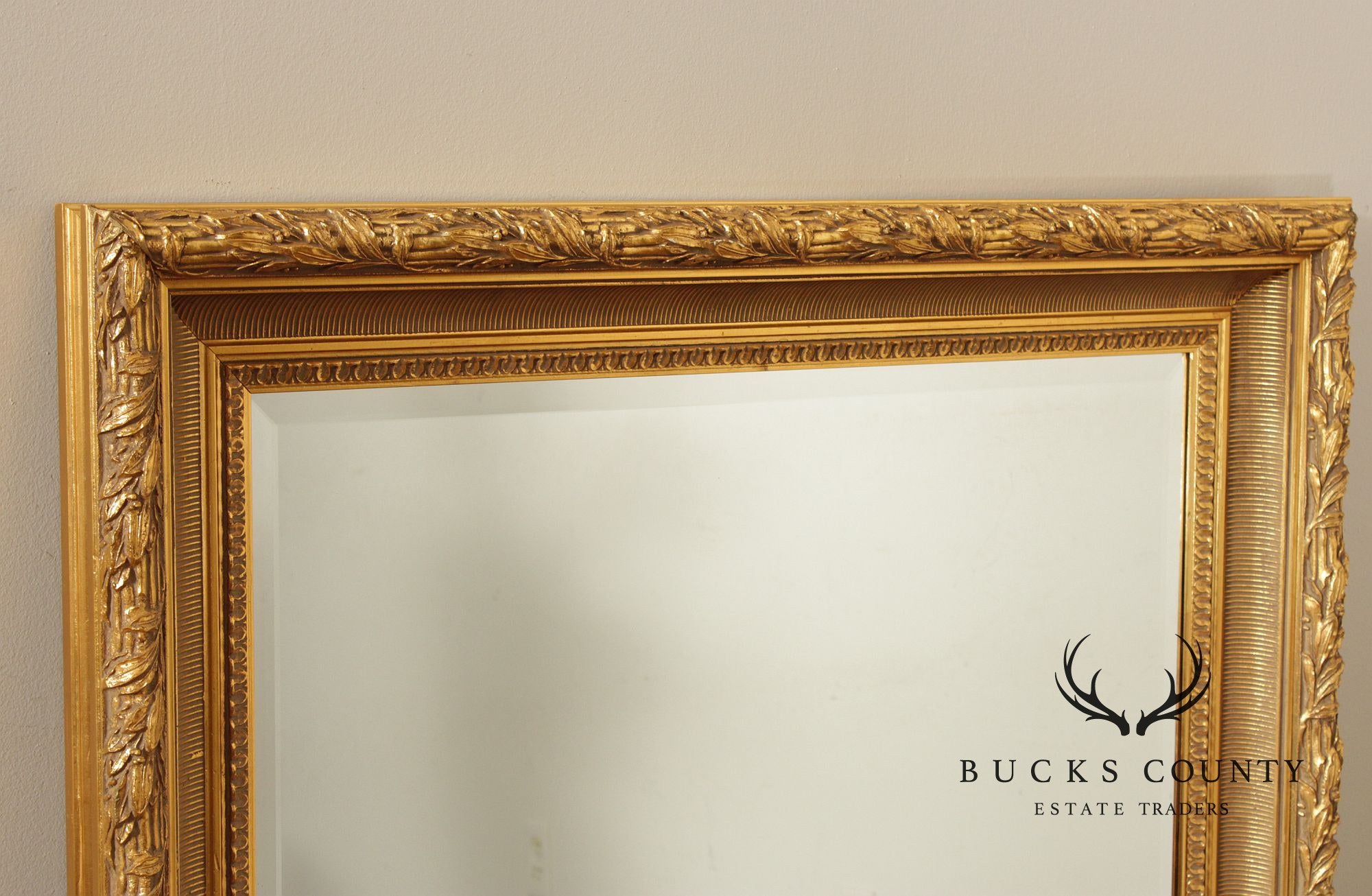 LaBarge Large Gold Frame Wall Mirror