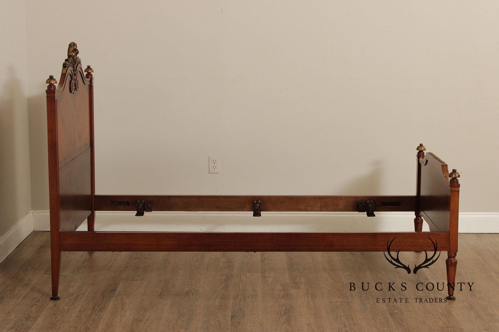 1930's Tobey Furniture Company French Style Pair Of Walnut Twin Beds
