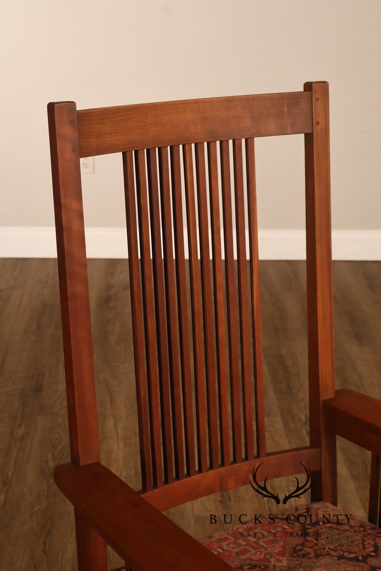 Stickley Mission Collection Cherry Spindle Armchair