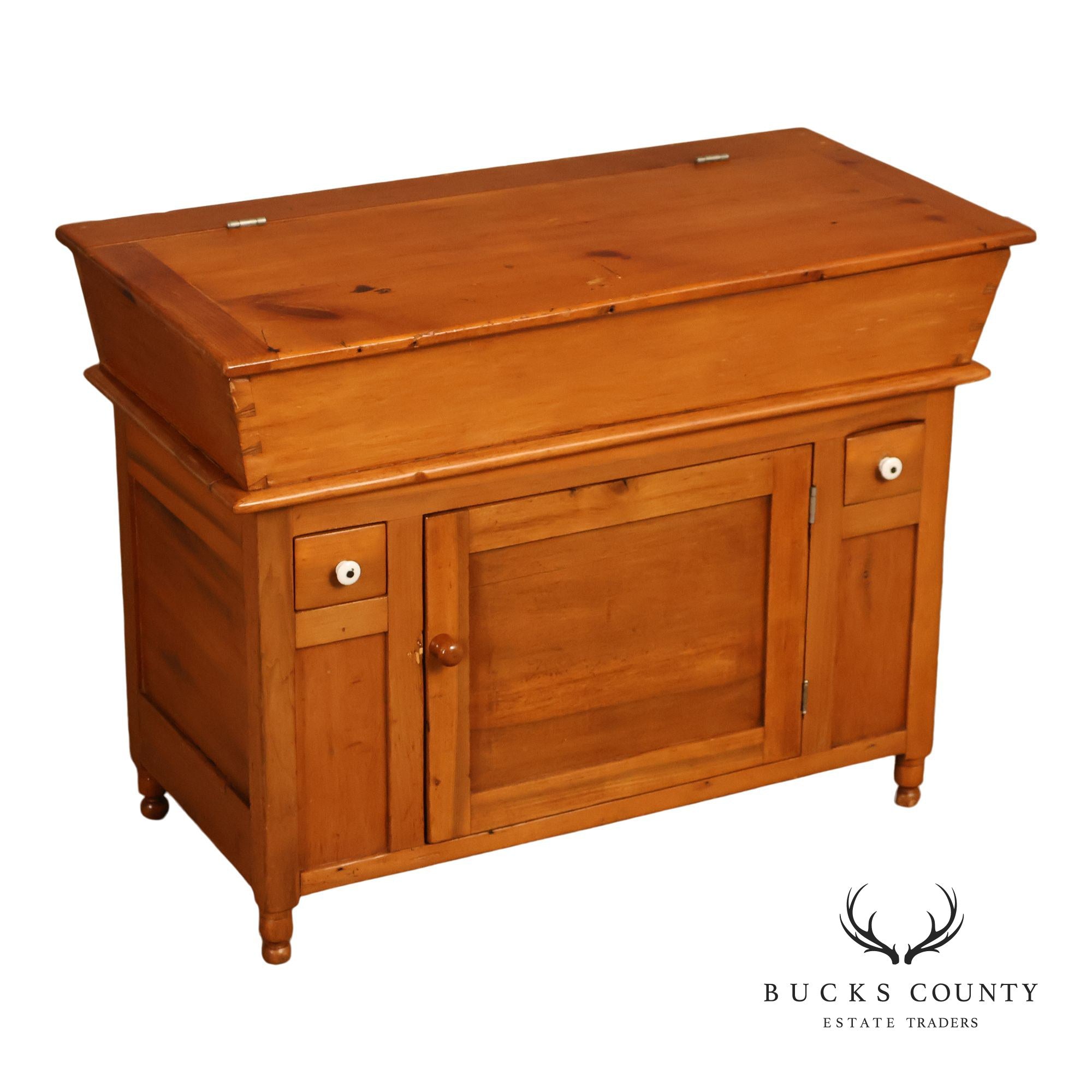 Antique American Country Pine Dry Sink Wash Stand
