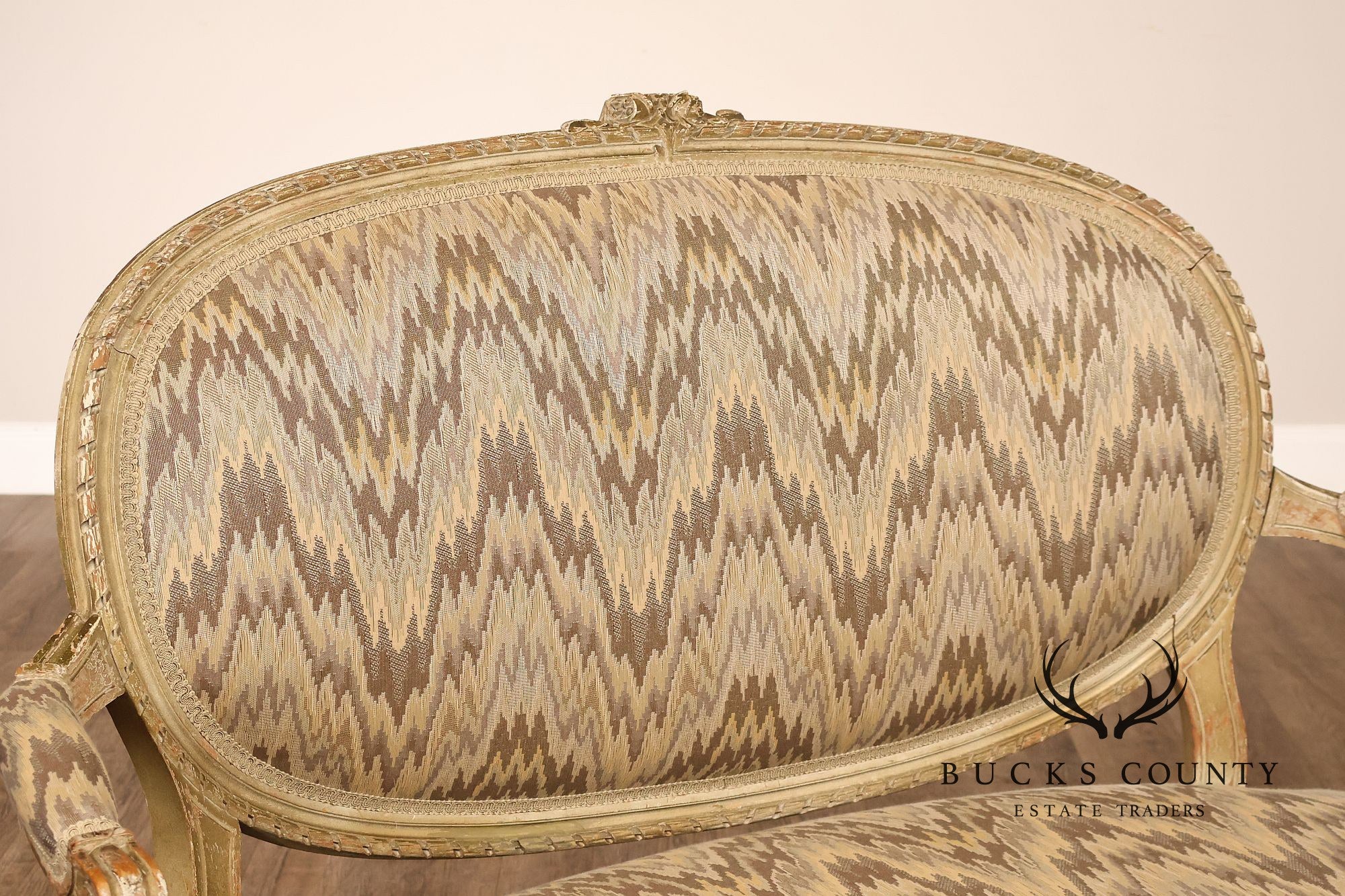 French Louis XVI Style Painted Settee