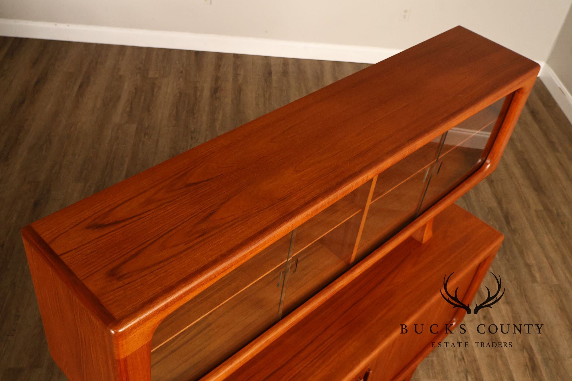Danish Modern Falster Furniture Teak China Cabinet Credenza