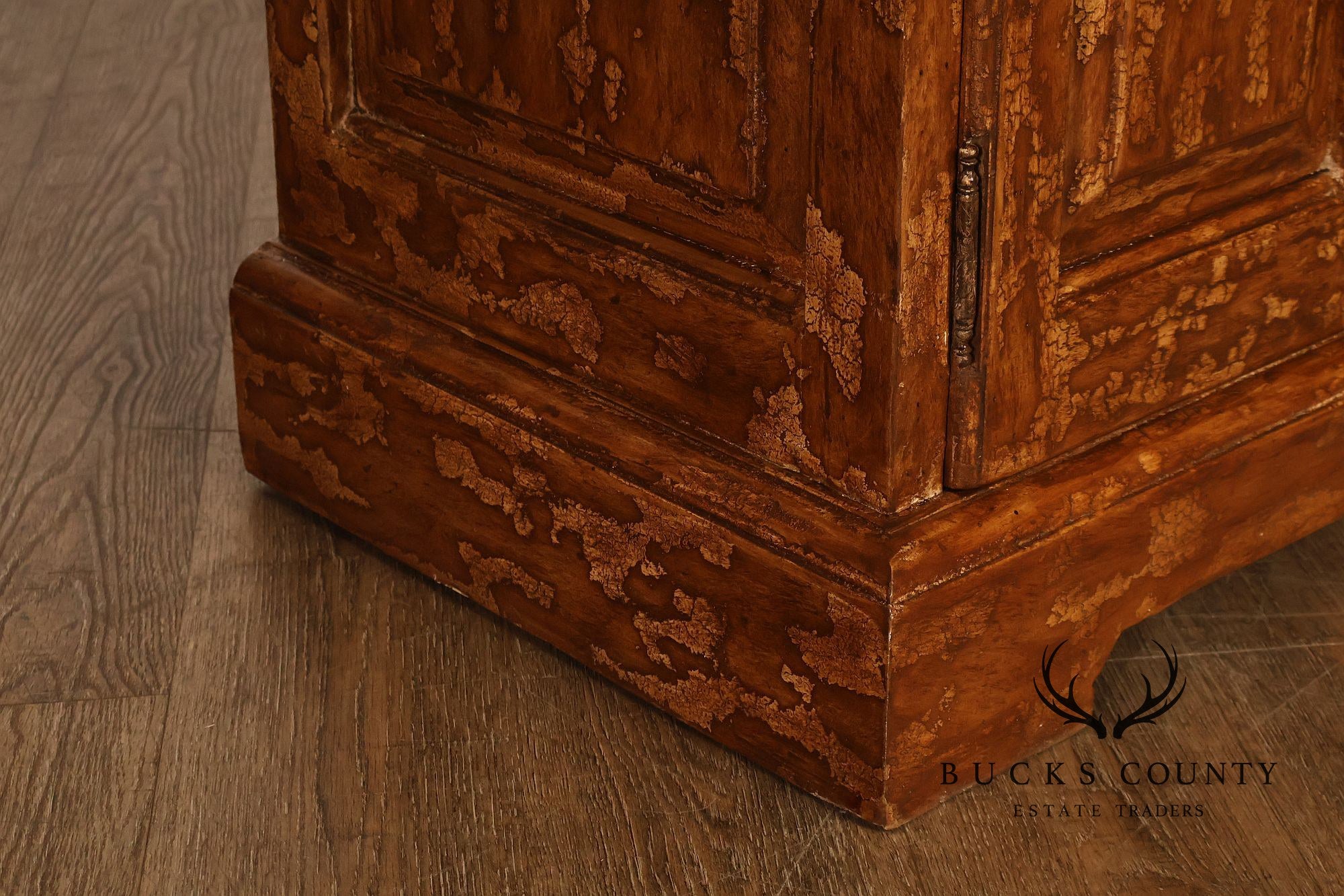 Bausman & Company Paint Decorated Four Door Sideboard Buffet Cabinet