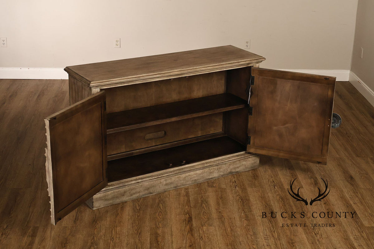 Hooker Furniture Carved Two Door Console Cabinet