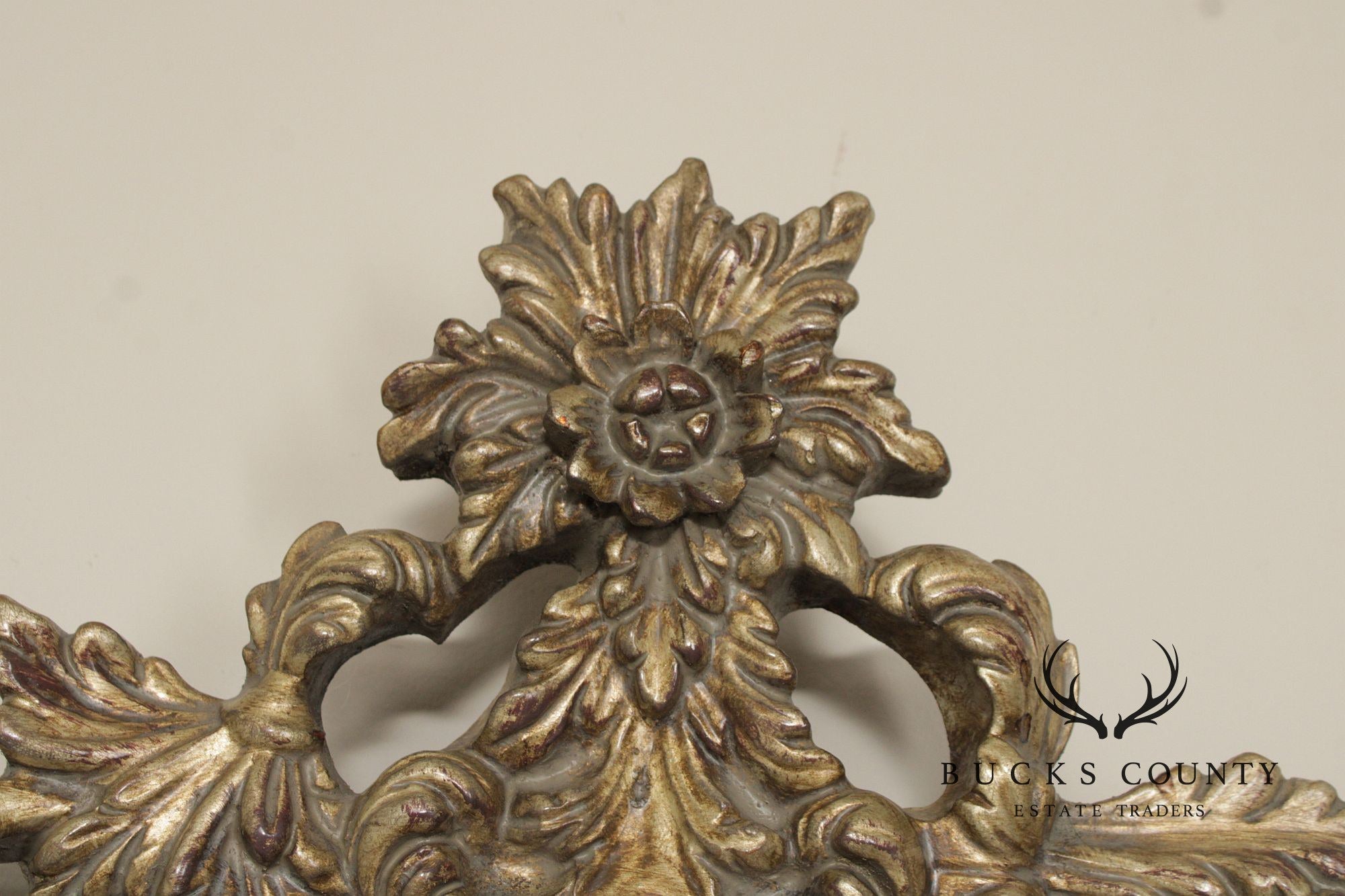 Italian Rococo Style Arched Partial Gilt Wall Mirror