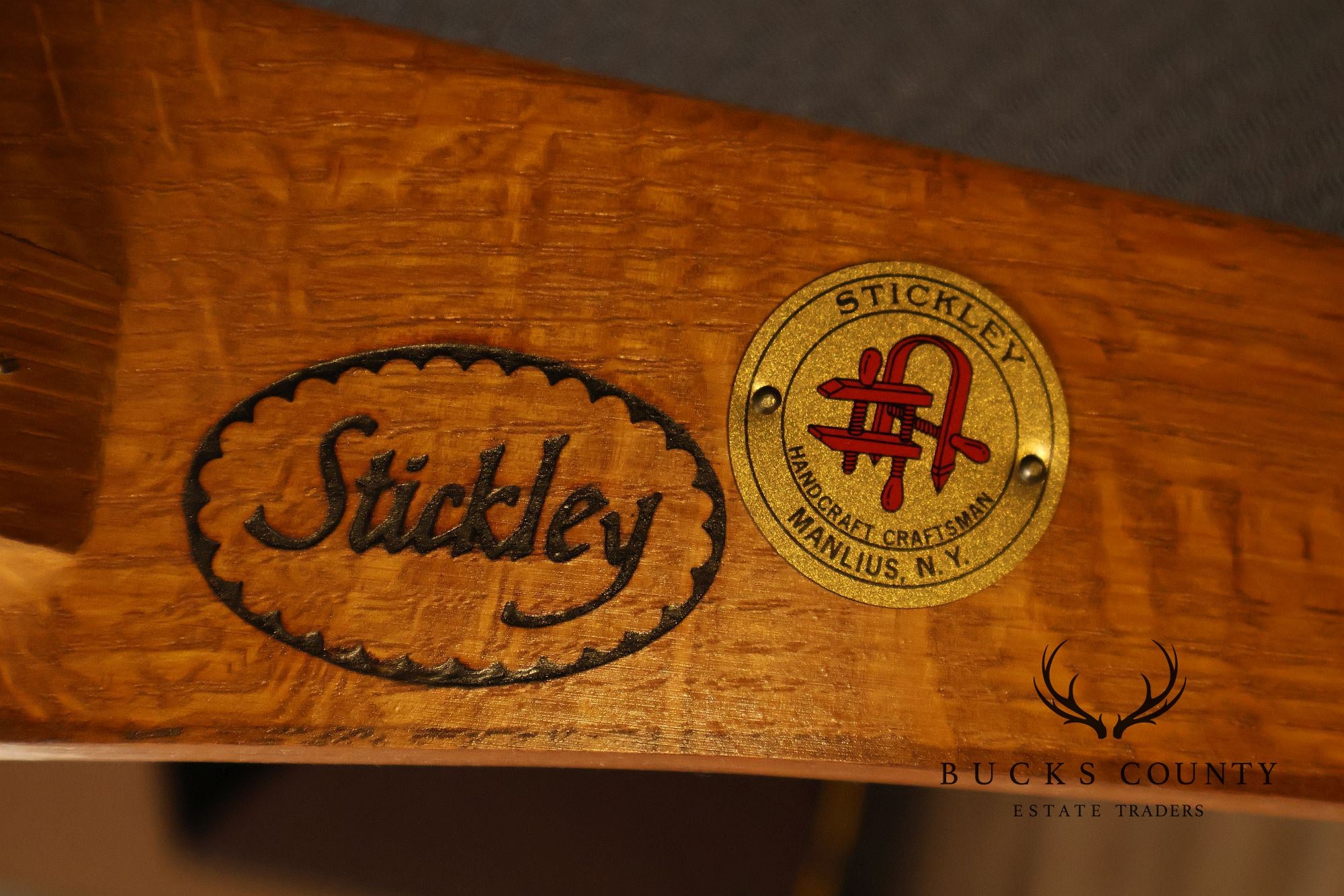 Stickley Mission Collection Prairie Spindle Oak Lounge Chair
