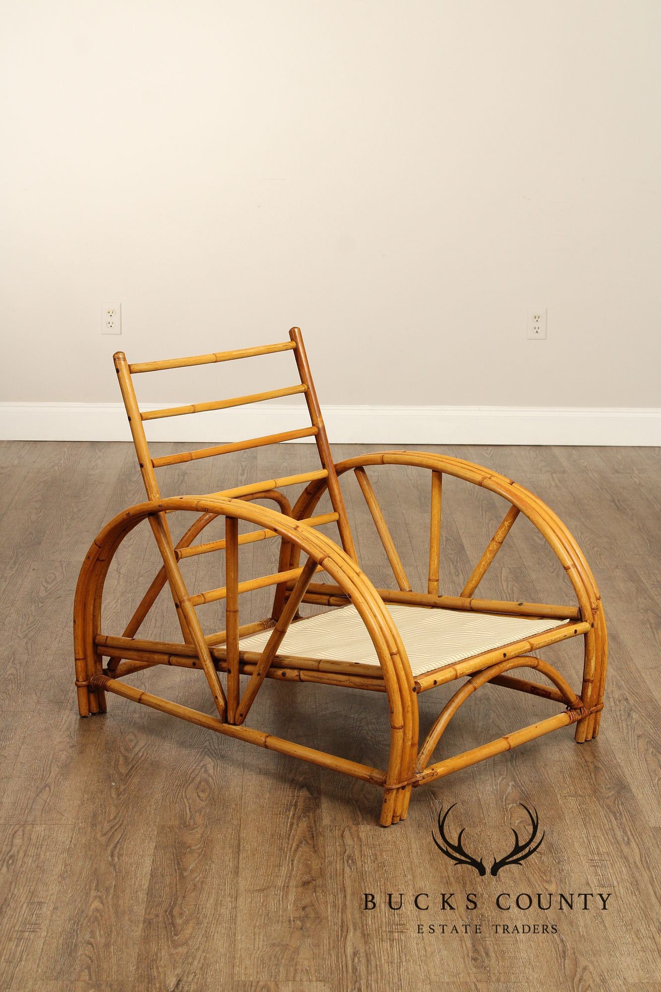 Vintage Bent Bamboo Lounge Armchair