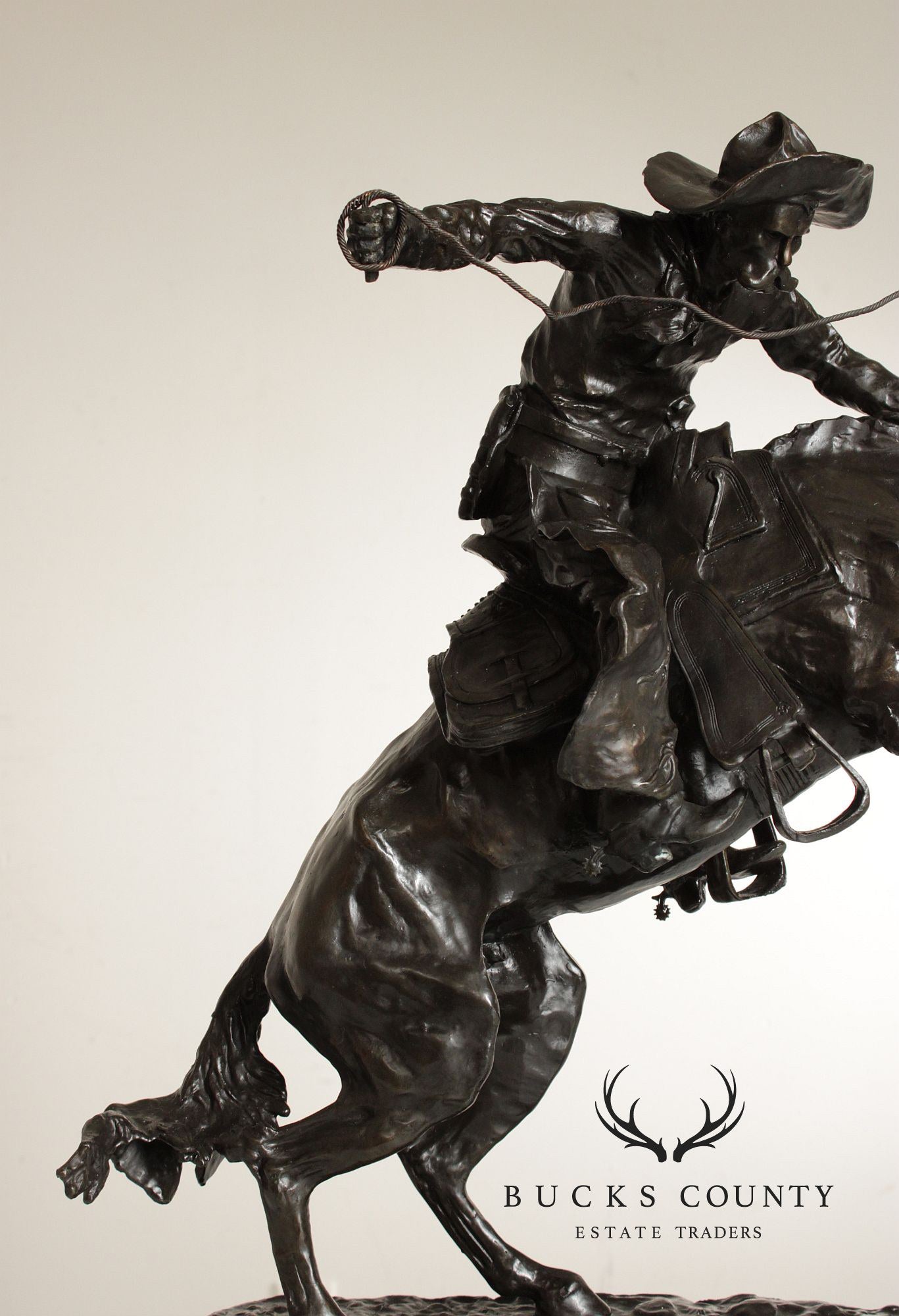 Frederic Remington Bronze Sculpture, 'Bronco Buster'