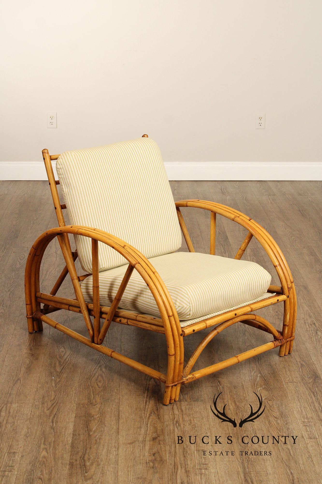 Vintage Bent Bamboo Lounge Armchair