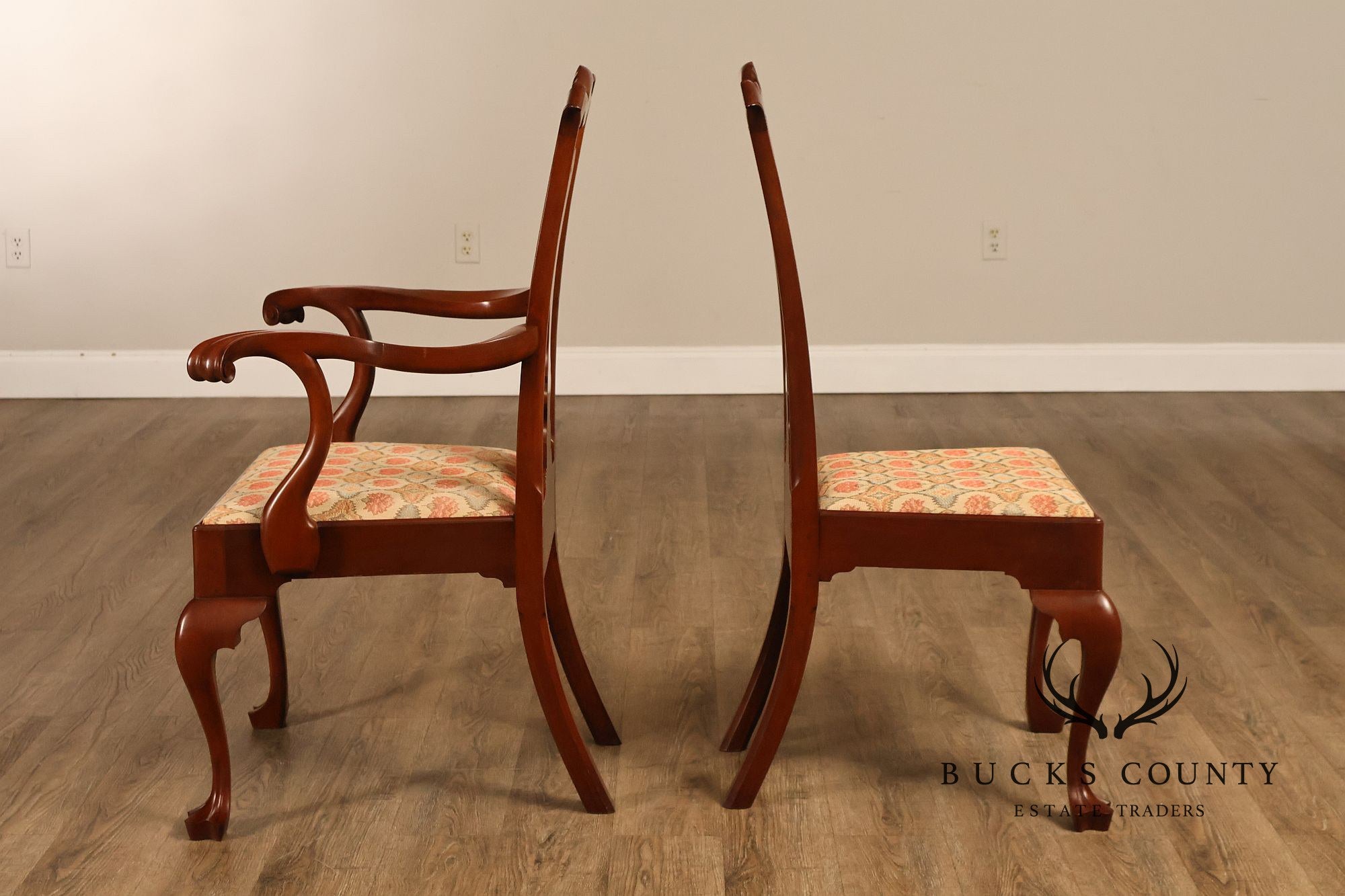 Irion Company Queen Anne Style Cherry Dining Chairs Set Of Six