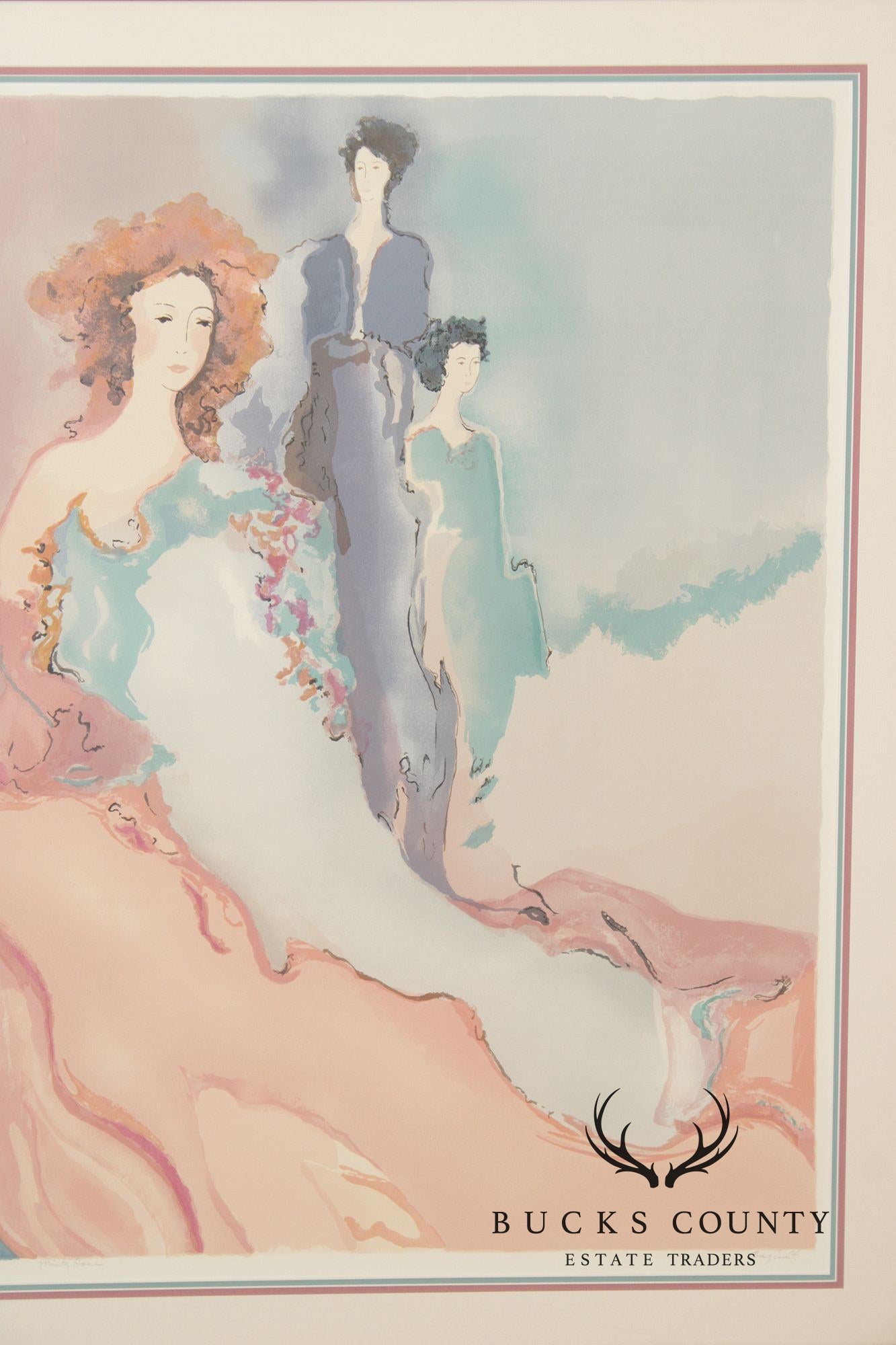 Jane Bazinet Framed Serigraph Print, 'Misty Road'