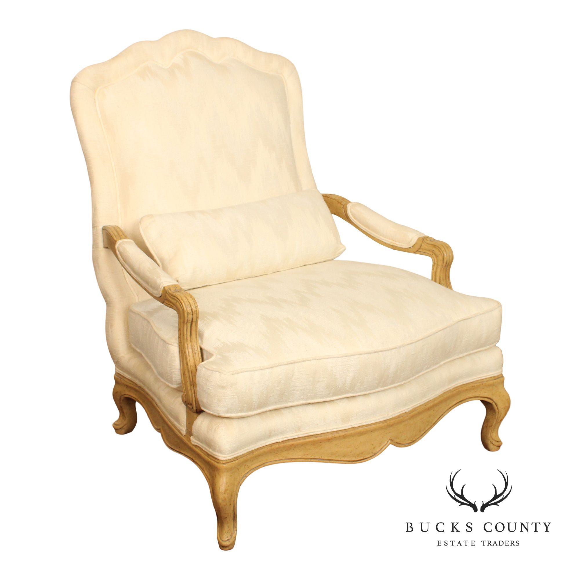 Baker Furniture French Louis XV Style Fauteuil Armchair