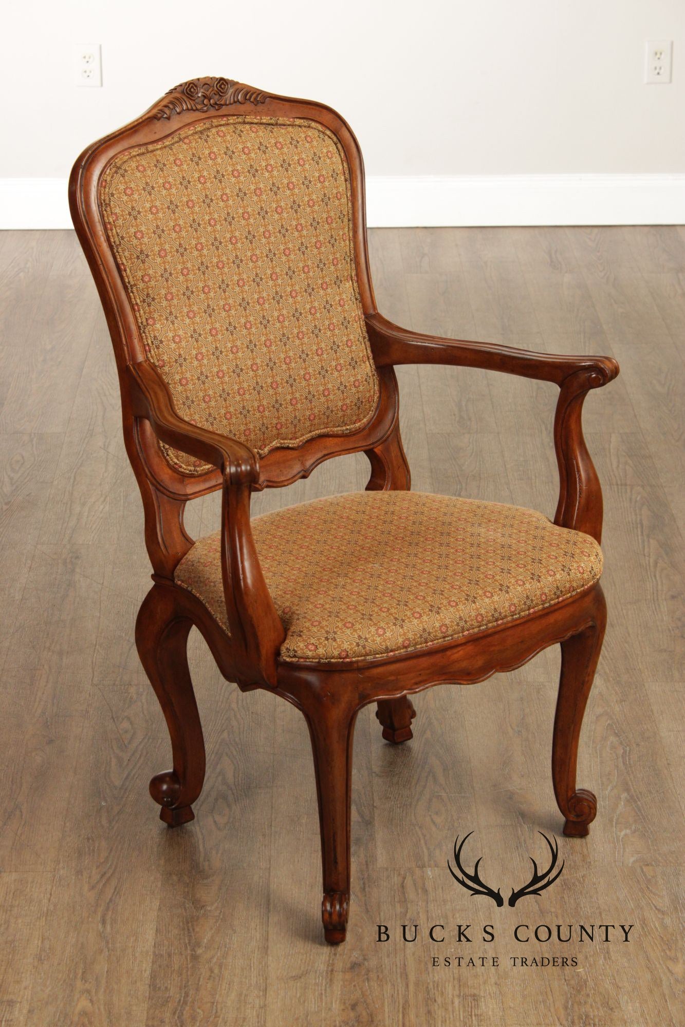 Century Furniture French Provincial Style Set of Eight Cane Back Dining Chairs