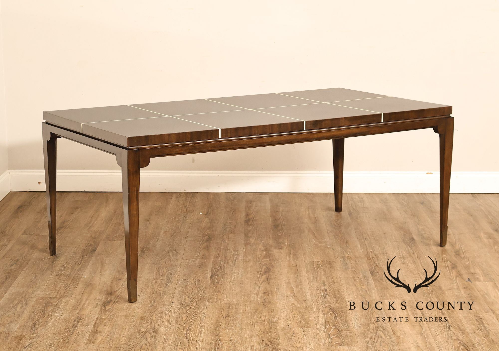 Tommi Parzinger Originals Lacquered Mahogany Expandable Dining Table