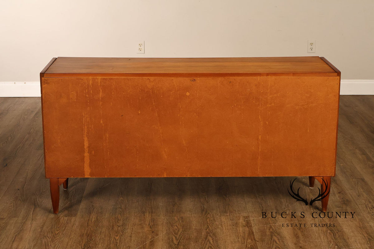 Mid-Century Modern Walnut Bentwood Sculpted Handle Sideboard