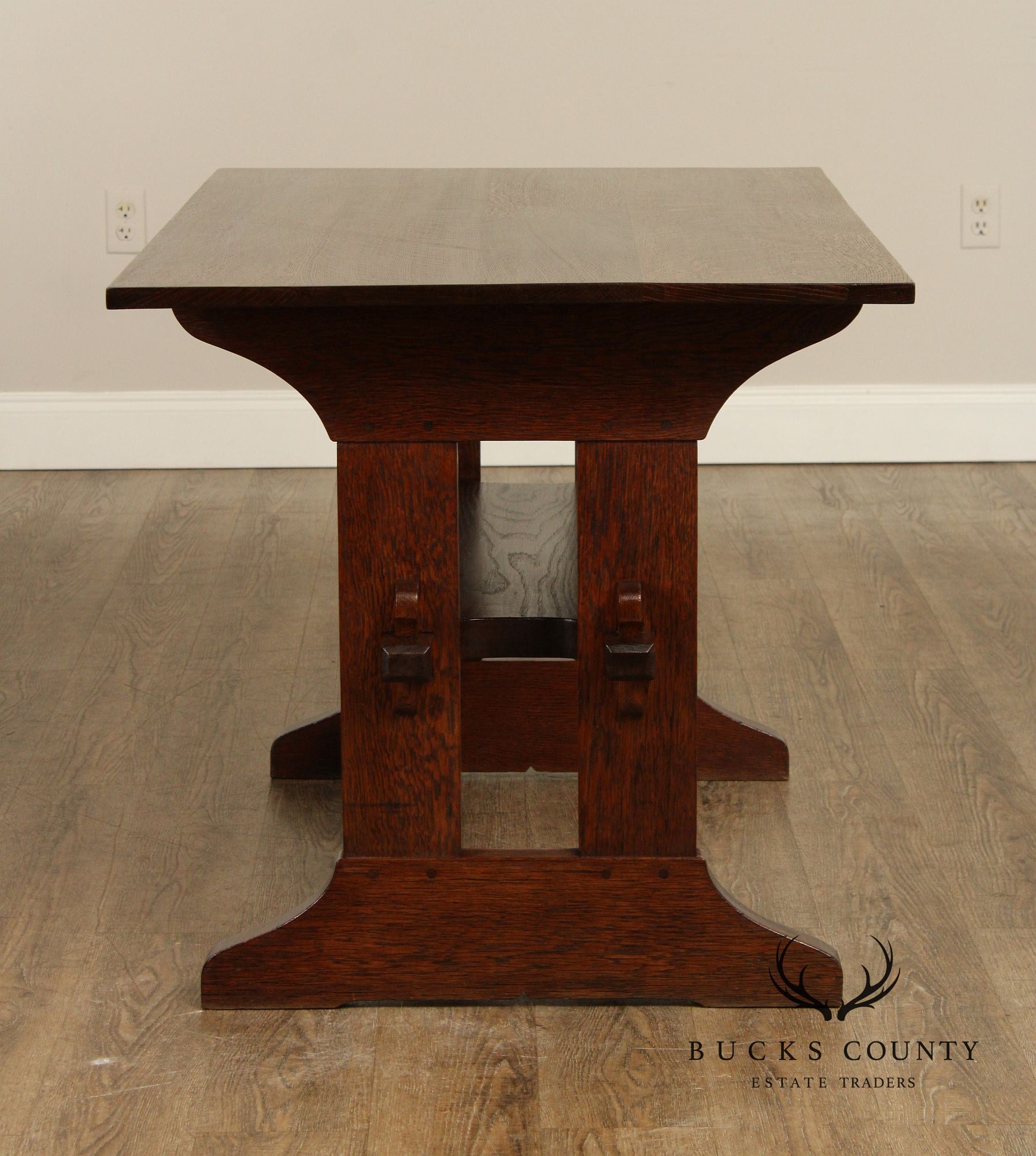 Gustav Stickley Mission Oak Trestle Table