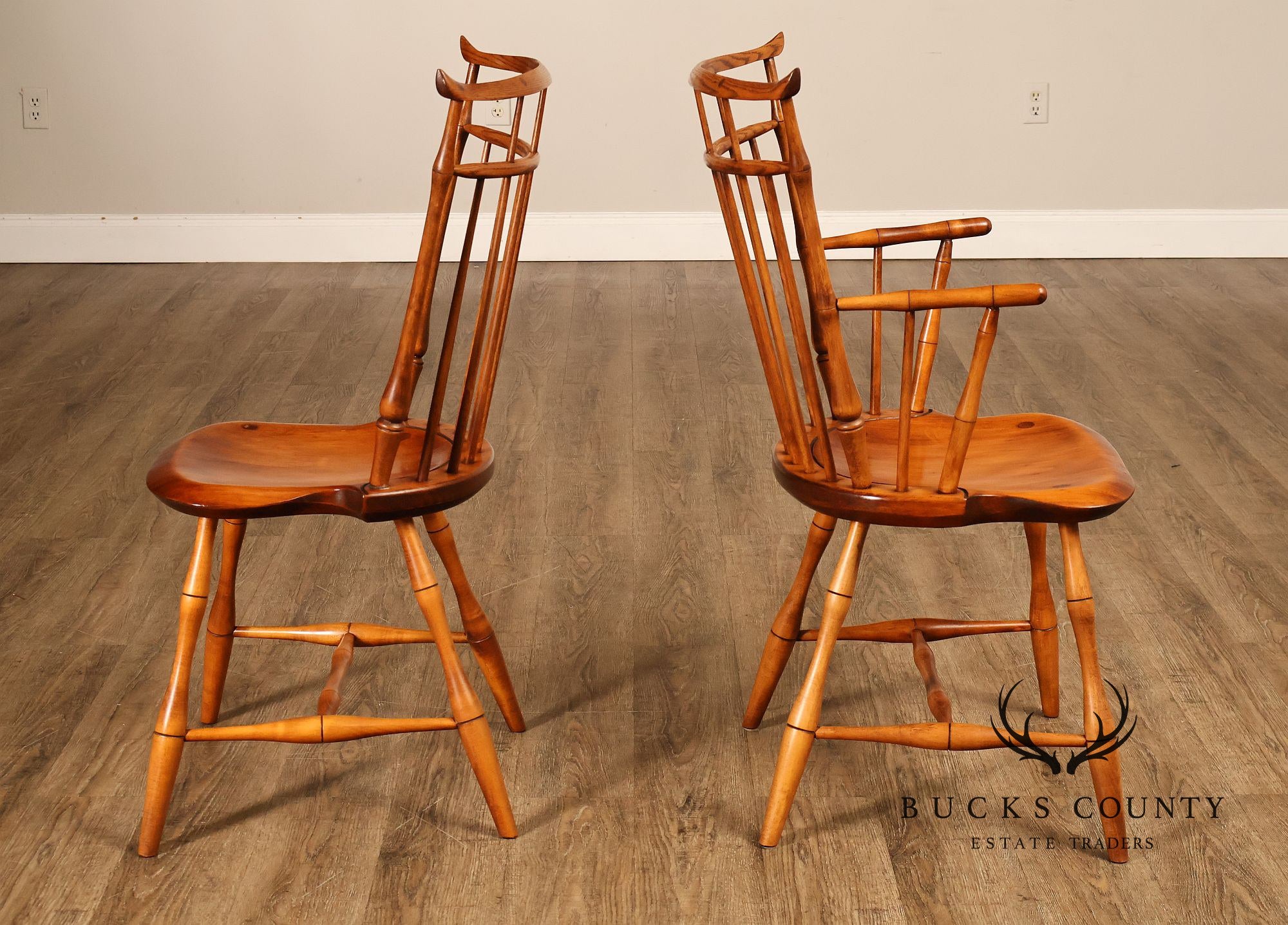 D.R. Dimes Set of Eight Bird Cage Dining Chairs