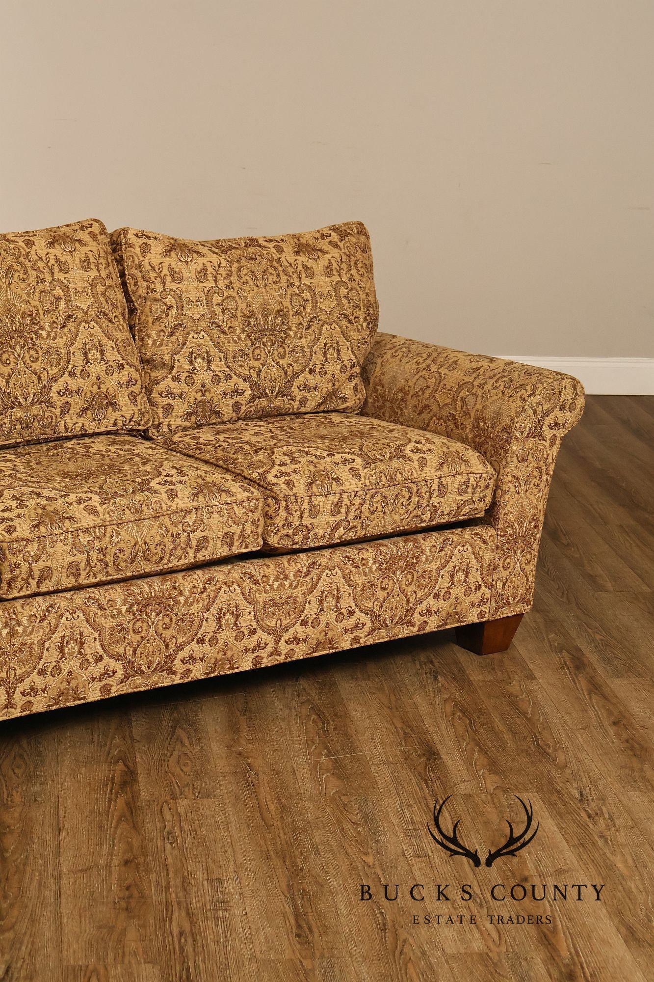 Stickley Fine Upholstery Traditional Three Cushion Sofa