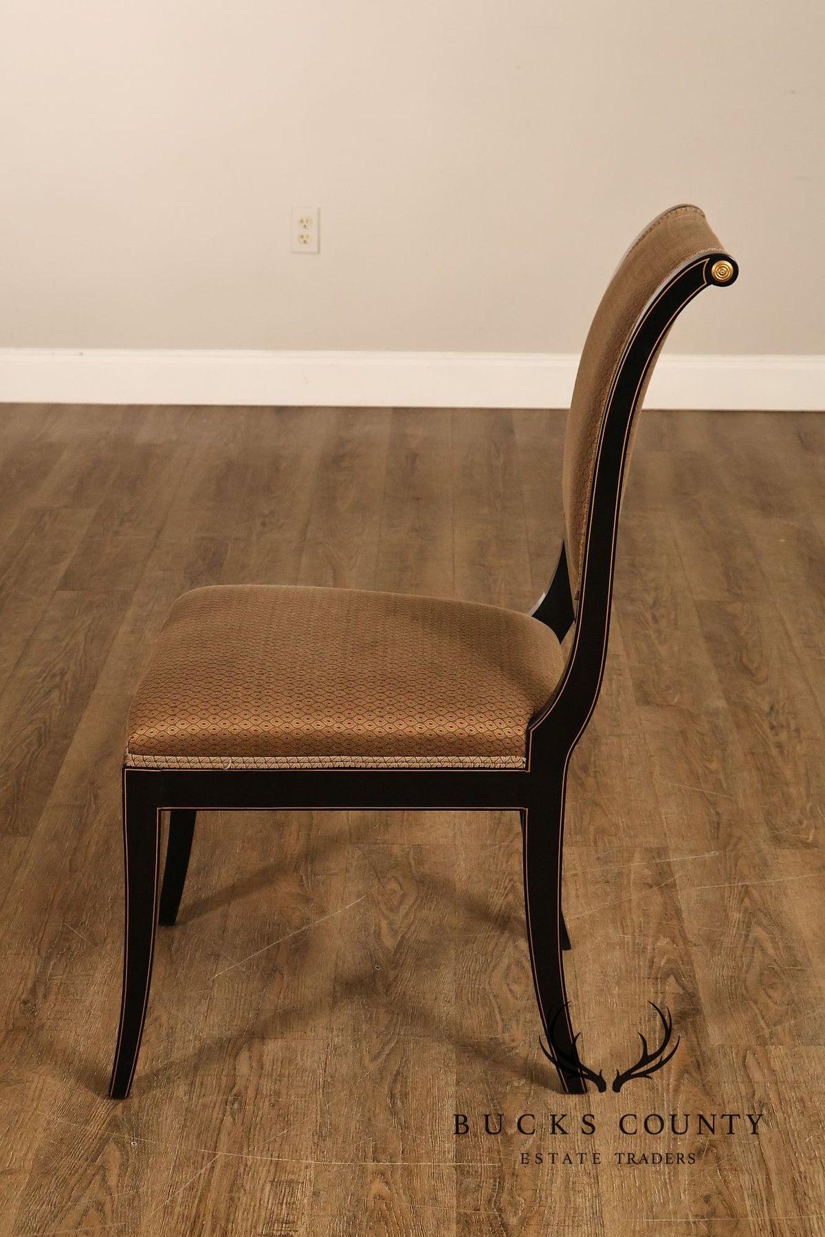Kindel Mahogany Sleigh Back Side Chair
