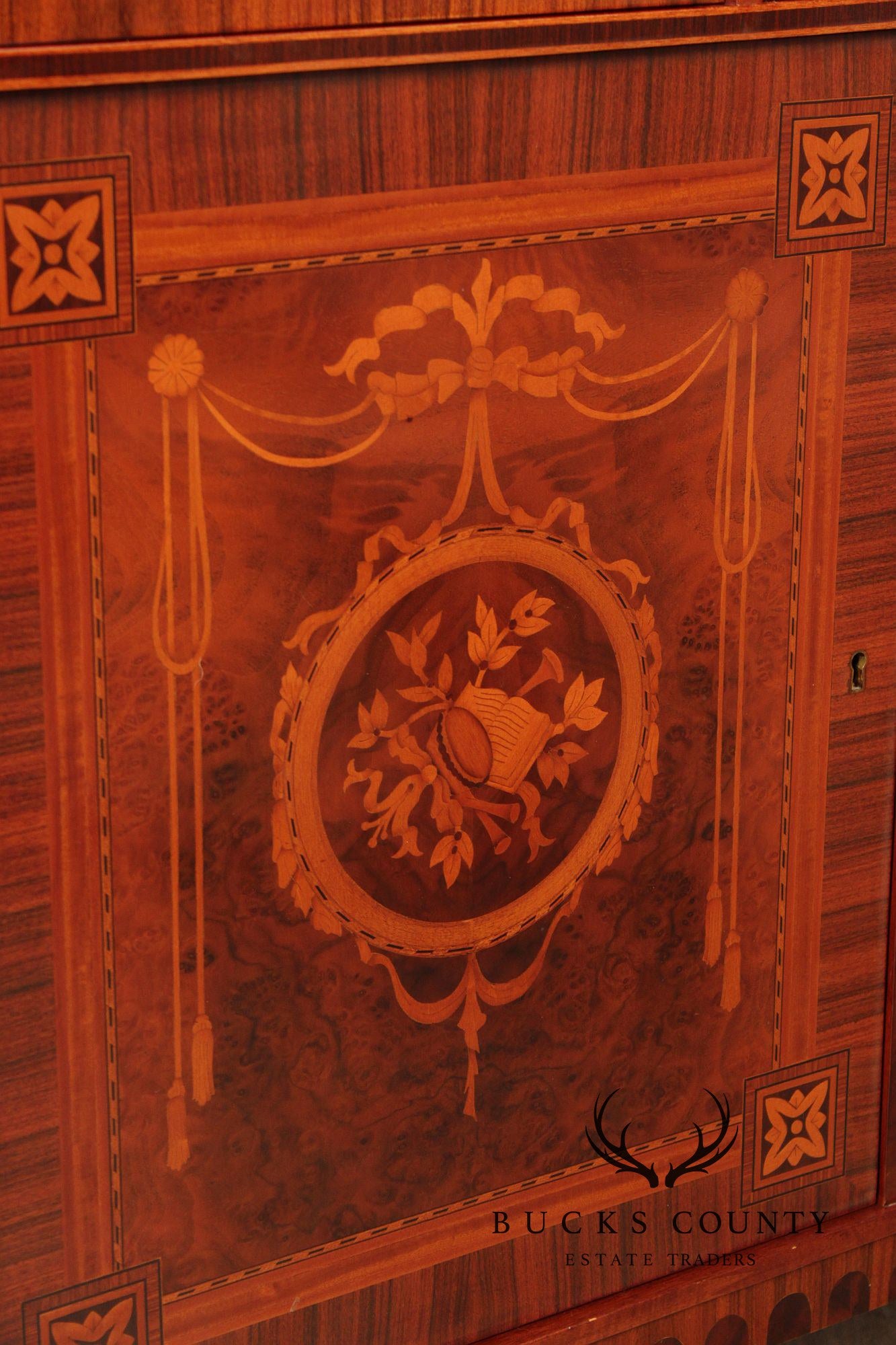 Italian Neoclassical Style Marquetry Inlaid Server