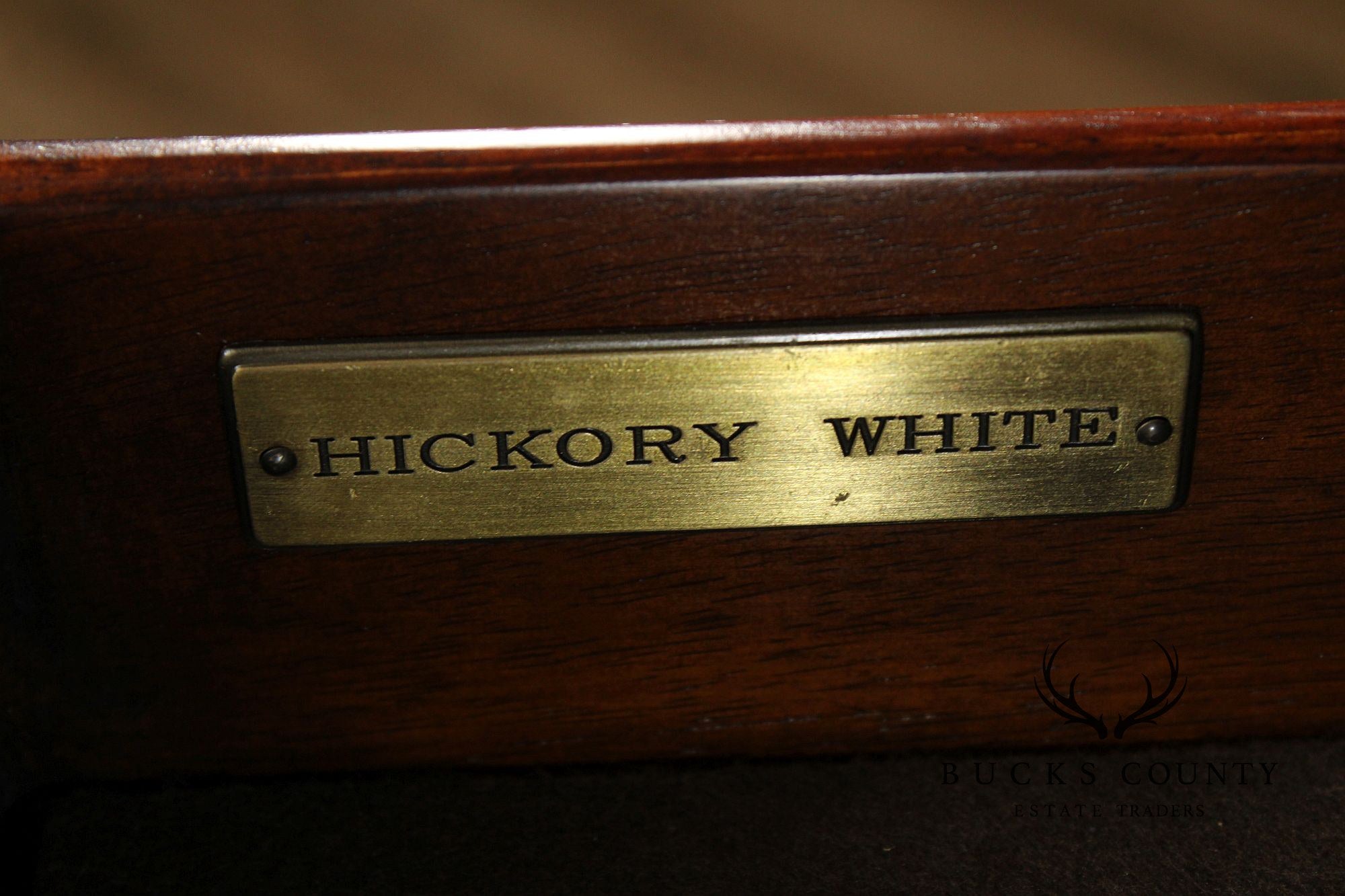 Hickory White Monumental Empire Style Mahogany Breakfront